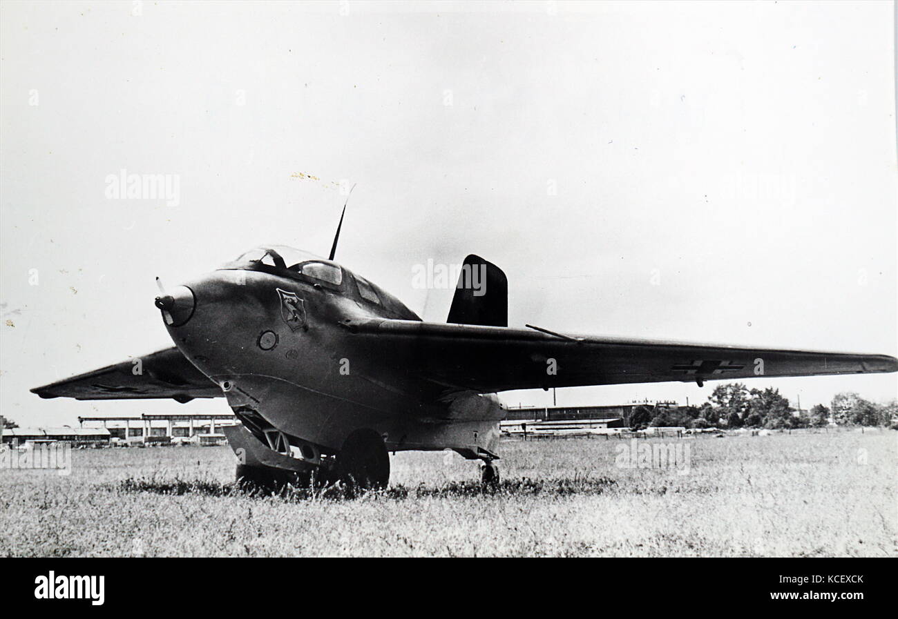 Photograph of a Messerschmitt Me 323, a German military transport aircraft of World War II. Dated 20th Century Stock Photo