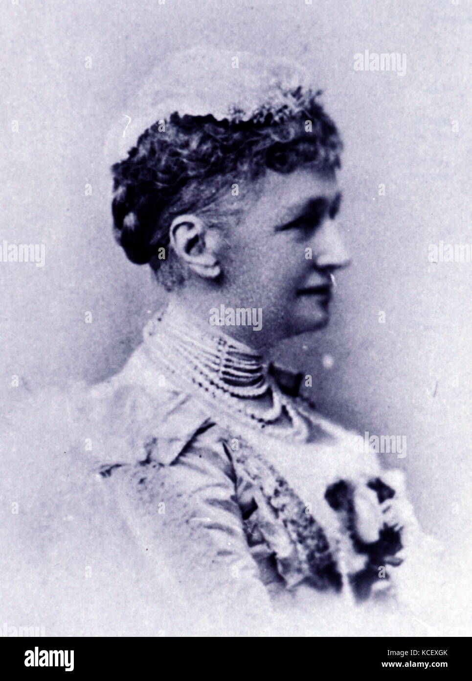 Photograph of Queen Louise of Hesse-Kassel (1817 – 1898) Queen of Denmark, from 1872, as the wife of King Christian IX of Denmark. Dated 19th Century Stock Photo