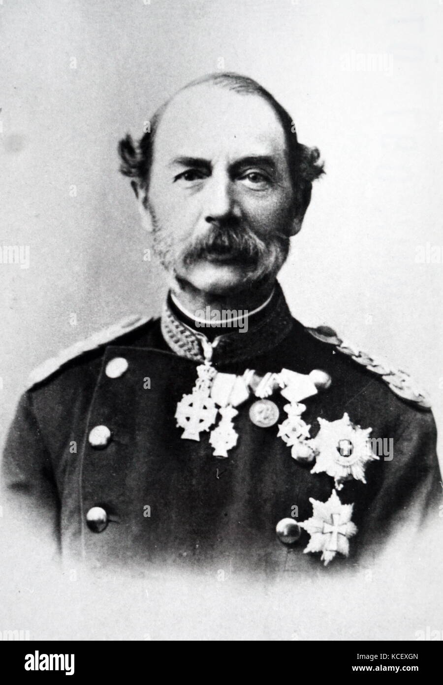 Photograph of King Christian IX (8 April 1818 – 29 January 1906) was King of Denmark from 1863 to 1906. Dated 19th Century Stock Photo