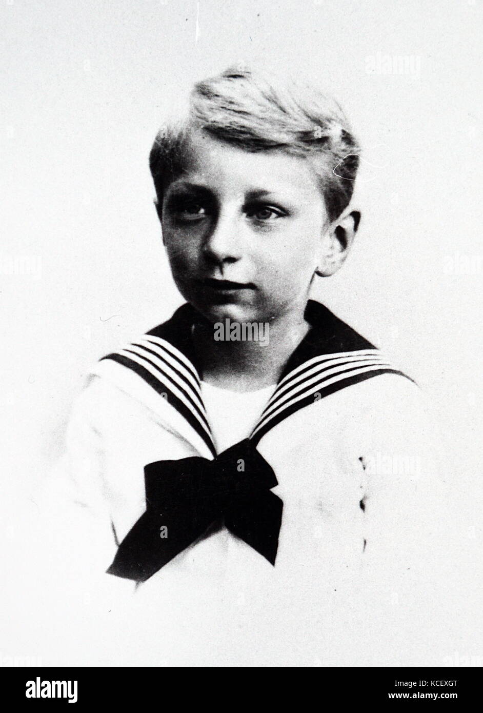 Photograph of Prince Joachim Franz Humbert of Prussia (1890 – 1920) was the youngest son of Wilhelm II, German Emperor, by his first wife, Augusta Victoria of Schleswig-Holstein. Dated 19th Century Stock Photo