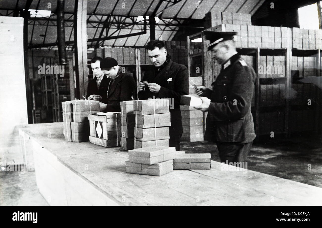 German sorting office in Paris, during the German occupation of France in World War Two. Dated 20th Century Stock Photo