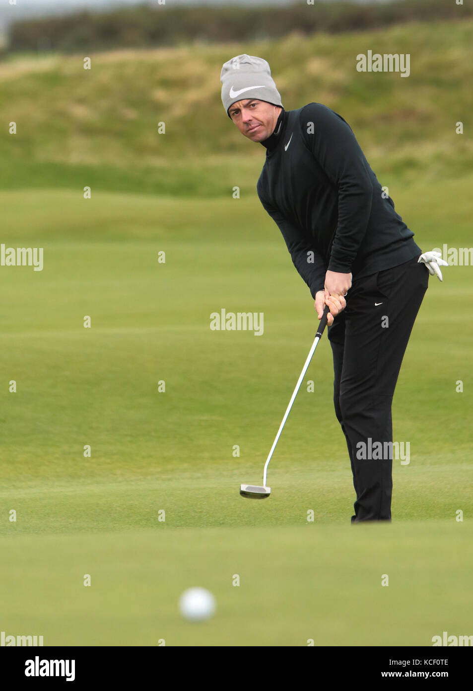 St Andrews, Fife, Scotland, UK. 4th October, 2017. The Alfred Dunhill Links Golf Championship. Rory McIlroy, plays a pratice round at The Alfred dunhill Cup, St Andrews fife Scotland, uk Wednesday 4th of October 2017 Credit: Derek Allan/Alamy Live News Stock Photo