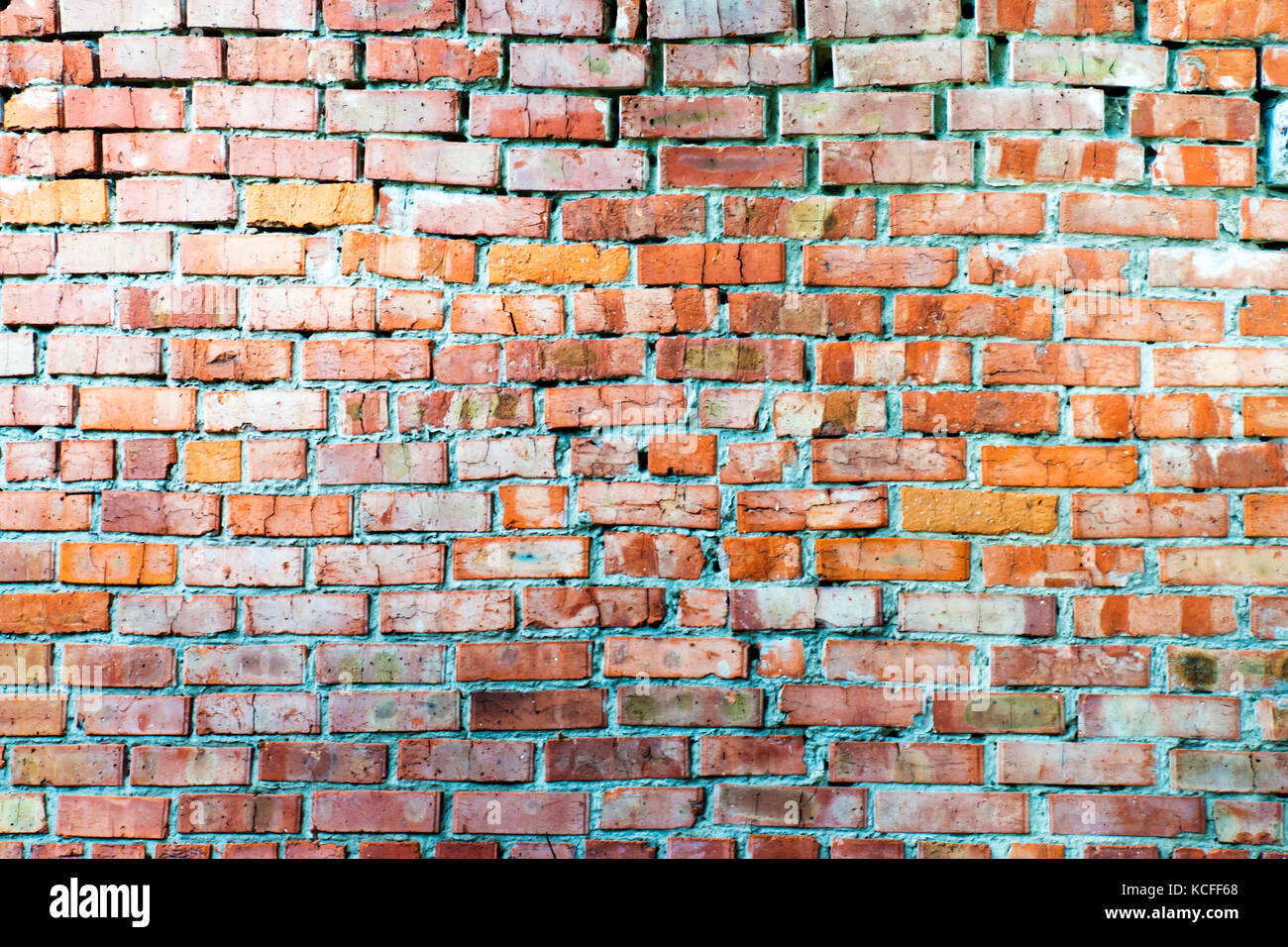 Ugly old red brick wall background Stock Photo Alamy