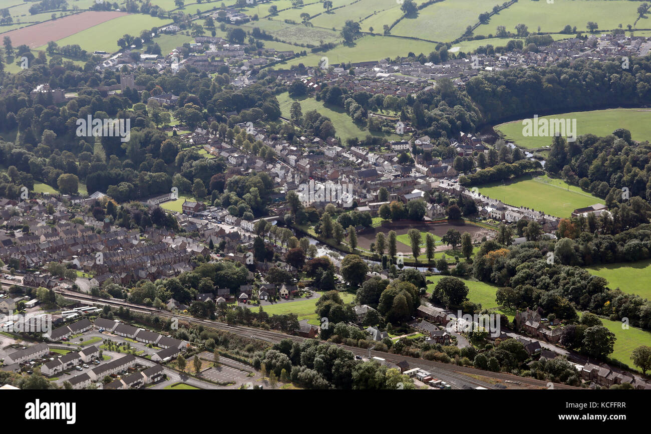 aerial view of Appleby, Cumbria, UK Stock Photo