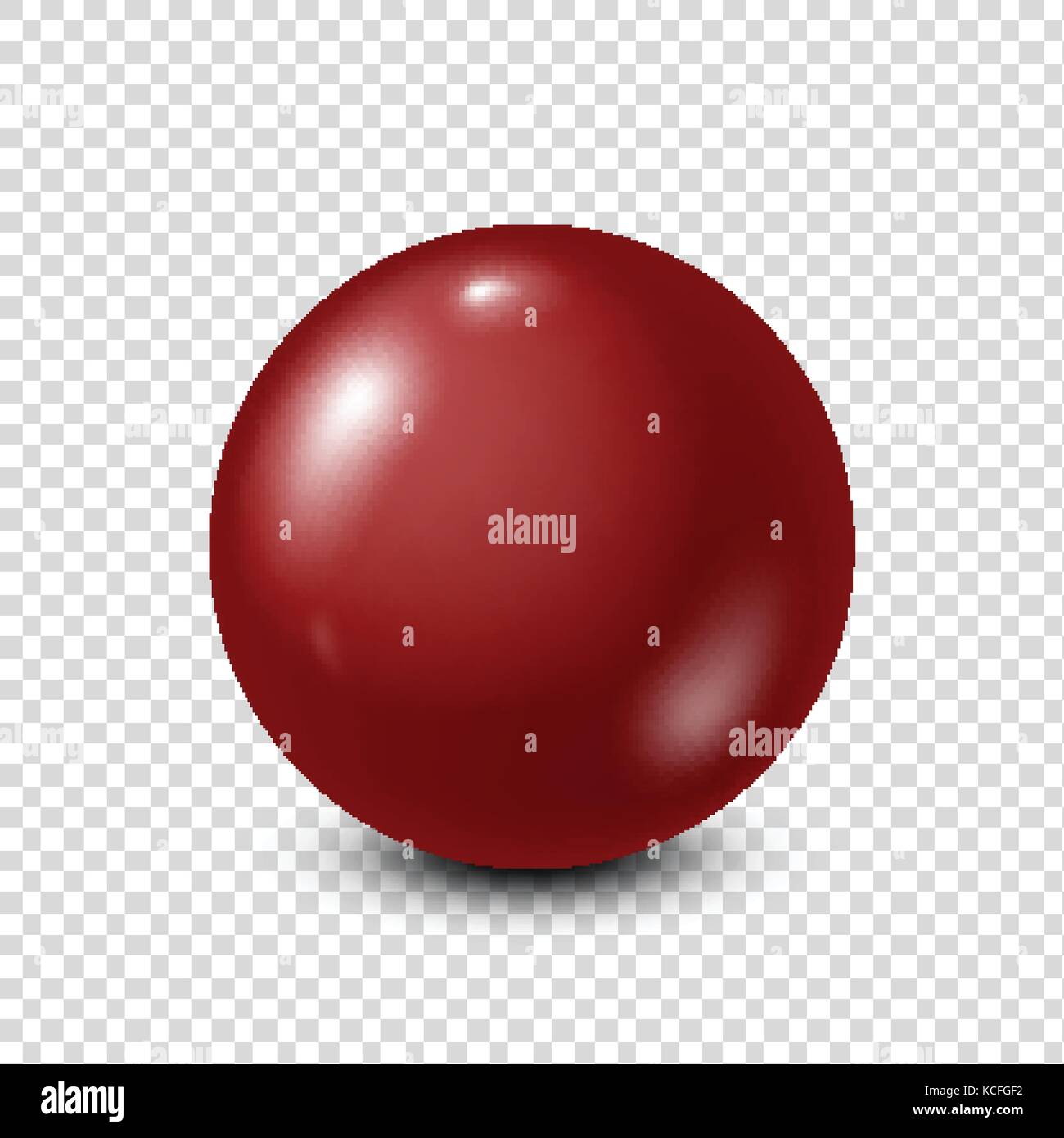 Dark red lottery, billiard,pool ball. Snooker. Transparent background ...