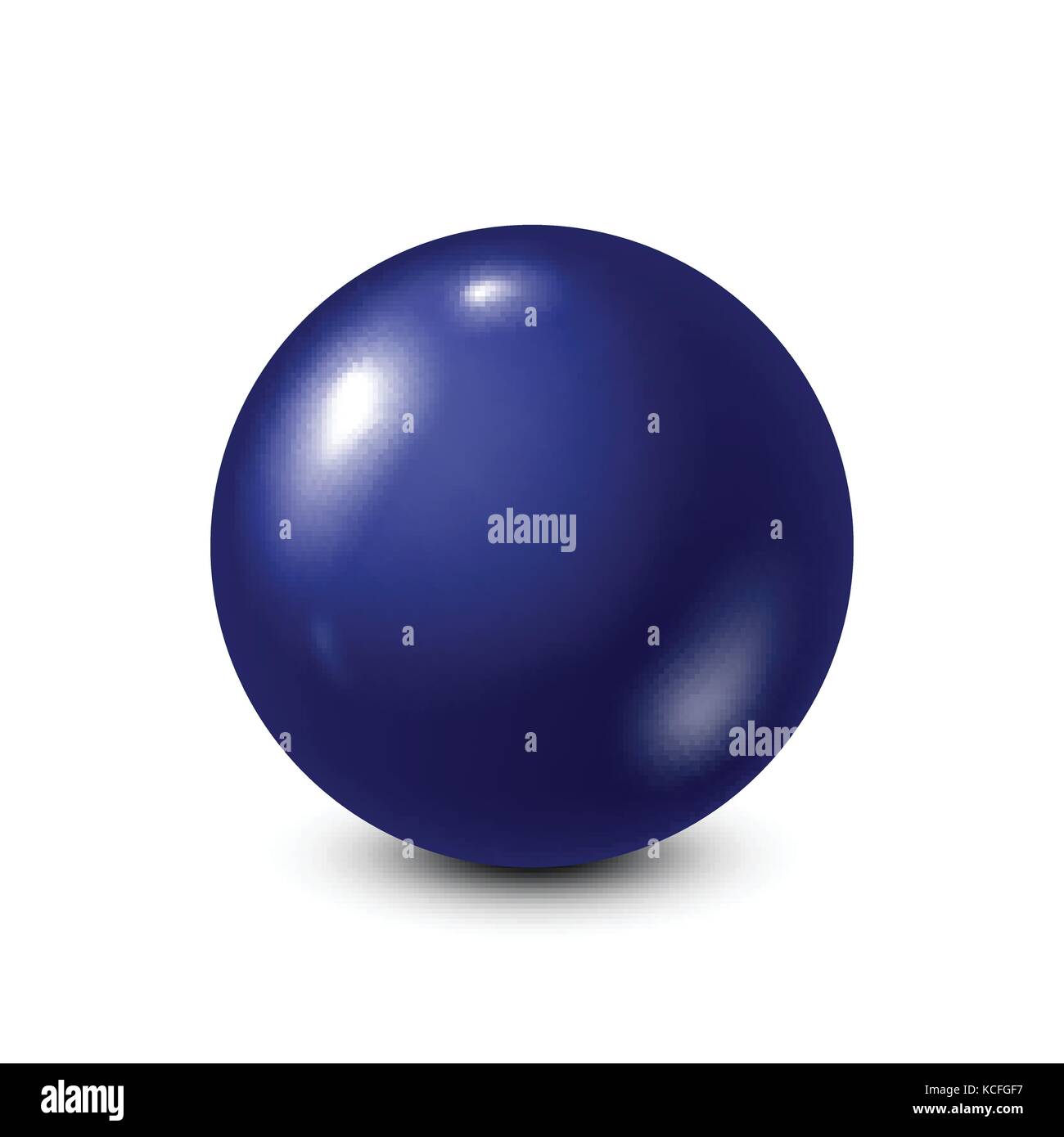 Dark blue lottery, billiard,pool ball. Snooker. White background