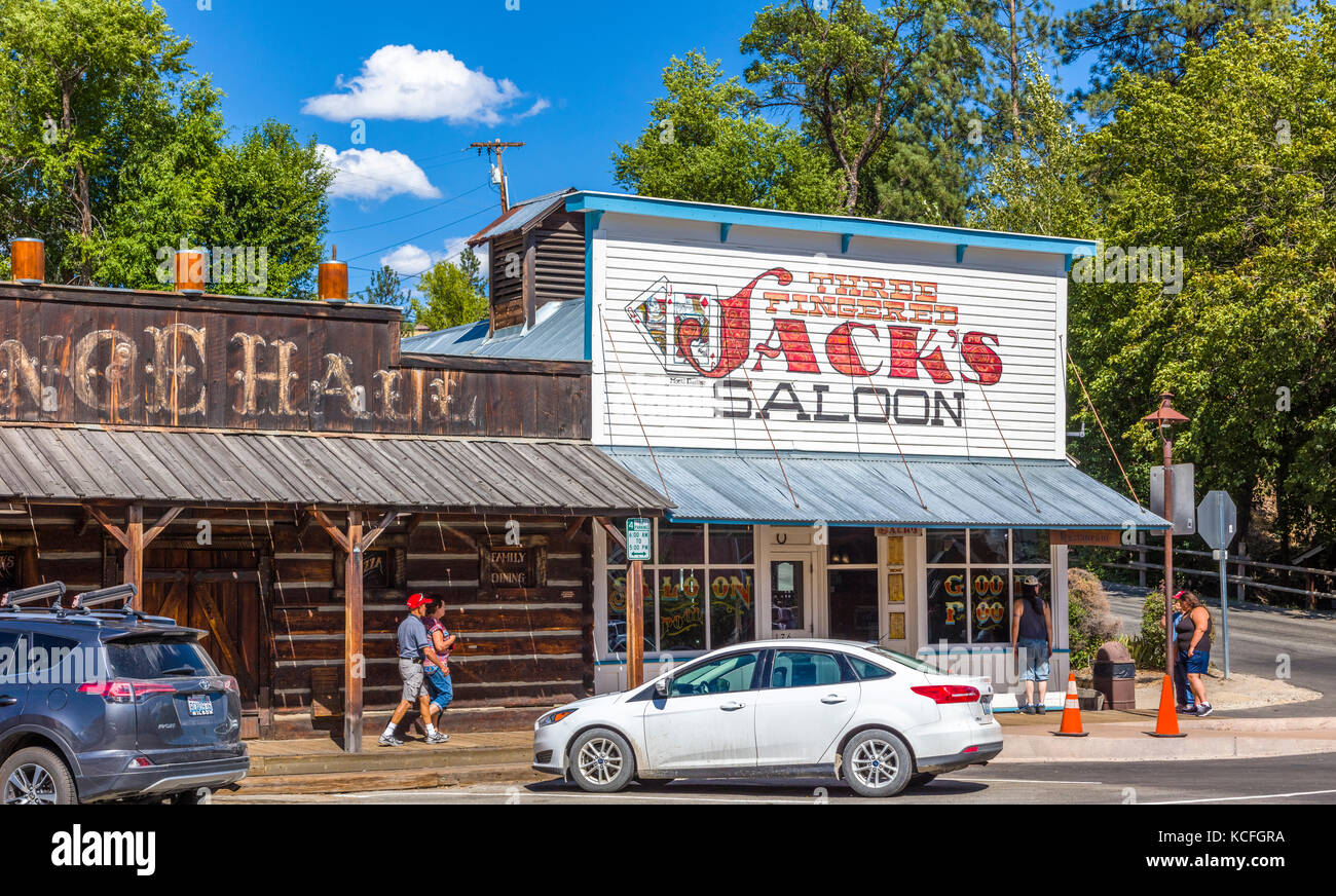 Old west style town of Winthrop in Okanogan County in Washington State
