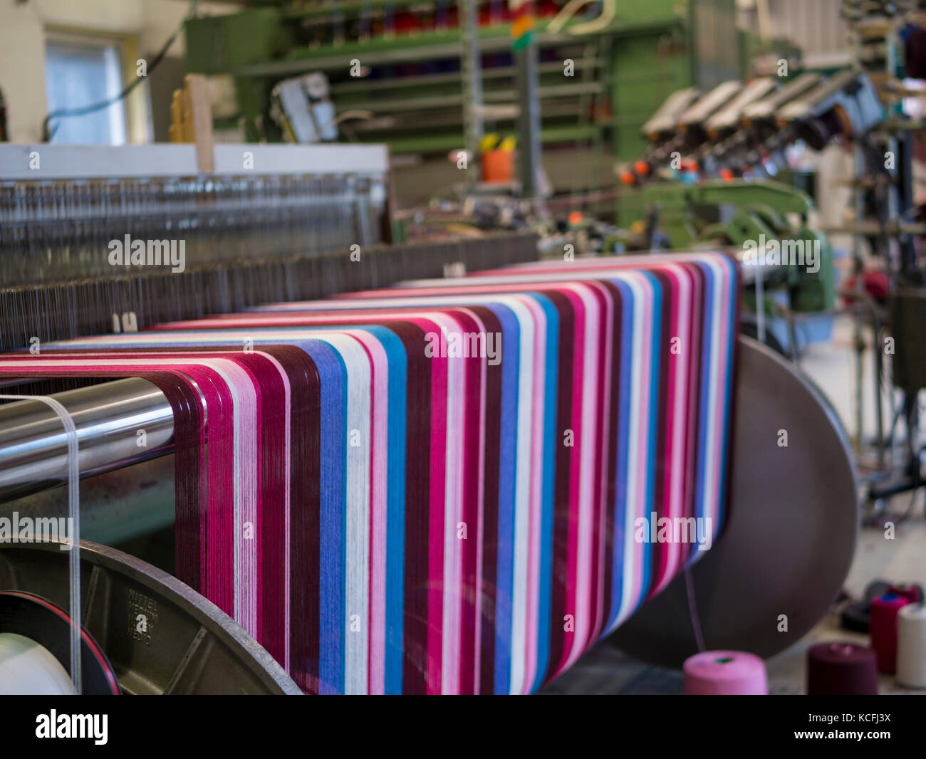 Coloured threads at Avoca Handweavers, Wicklow, Ireland Stock Photo Alamy