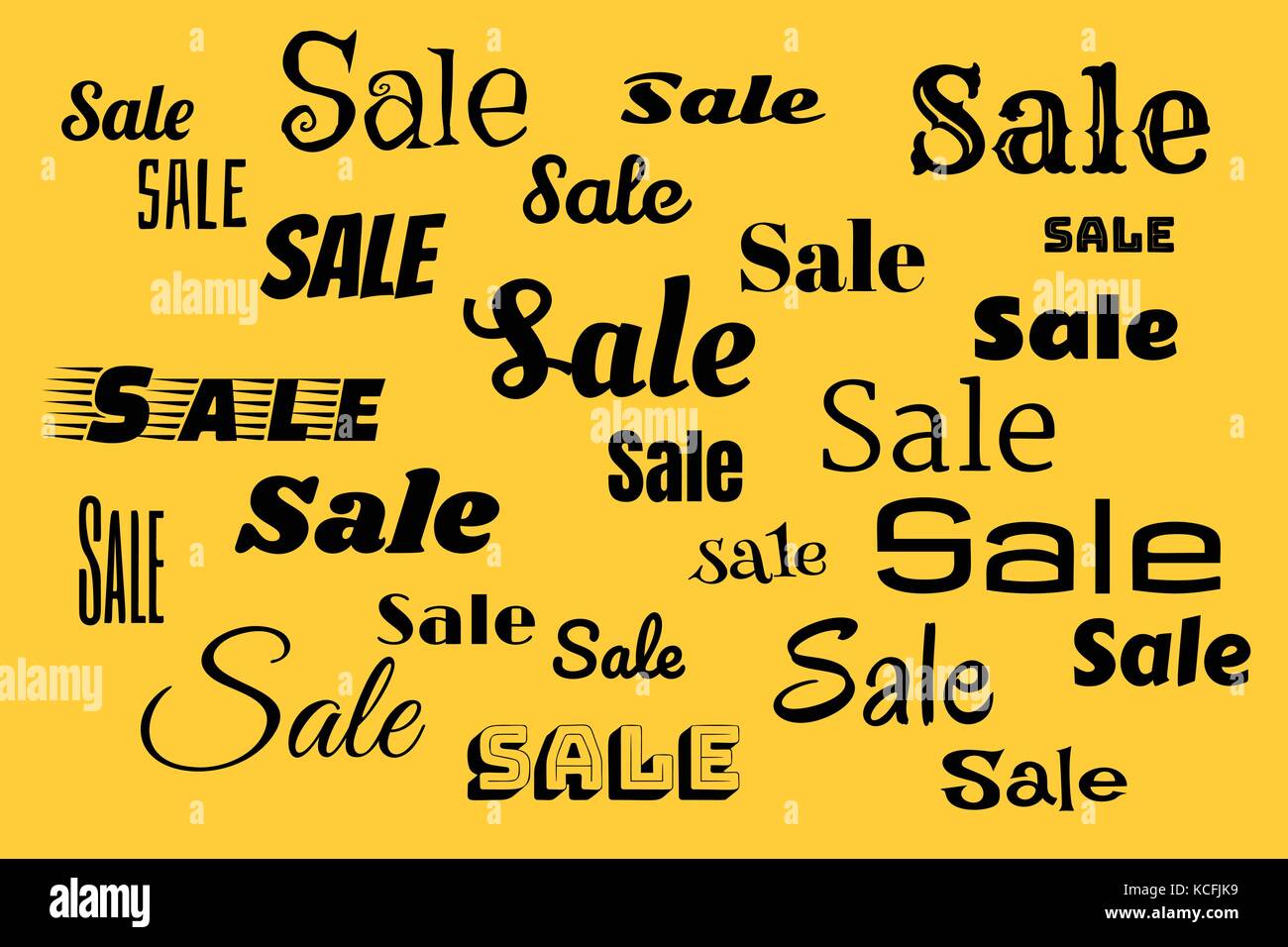 Sales background with black text Stock Vector