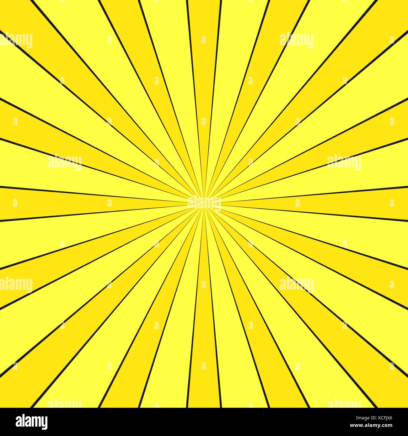 Yellow comic style geometric abstract explosion background vector