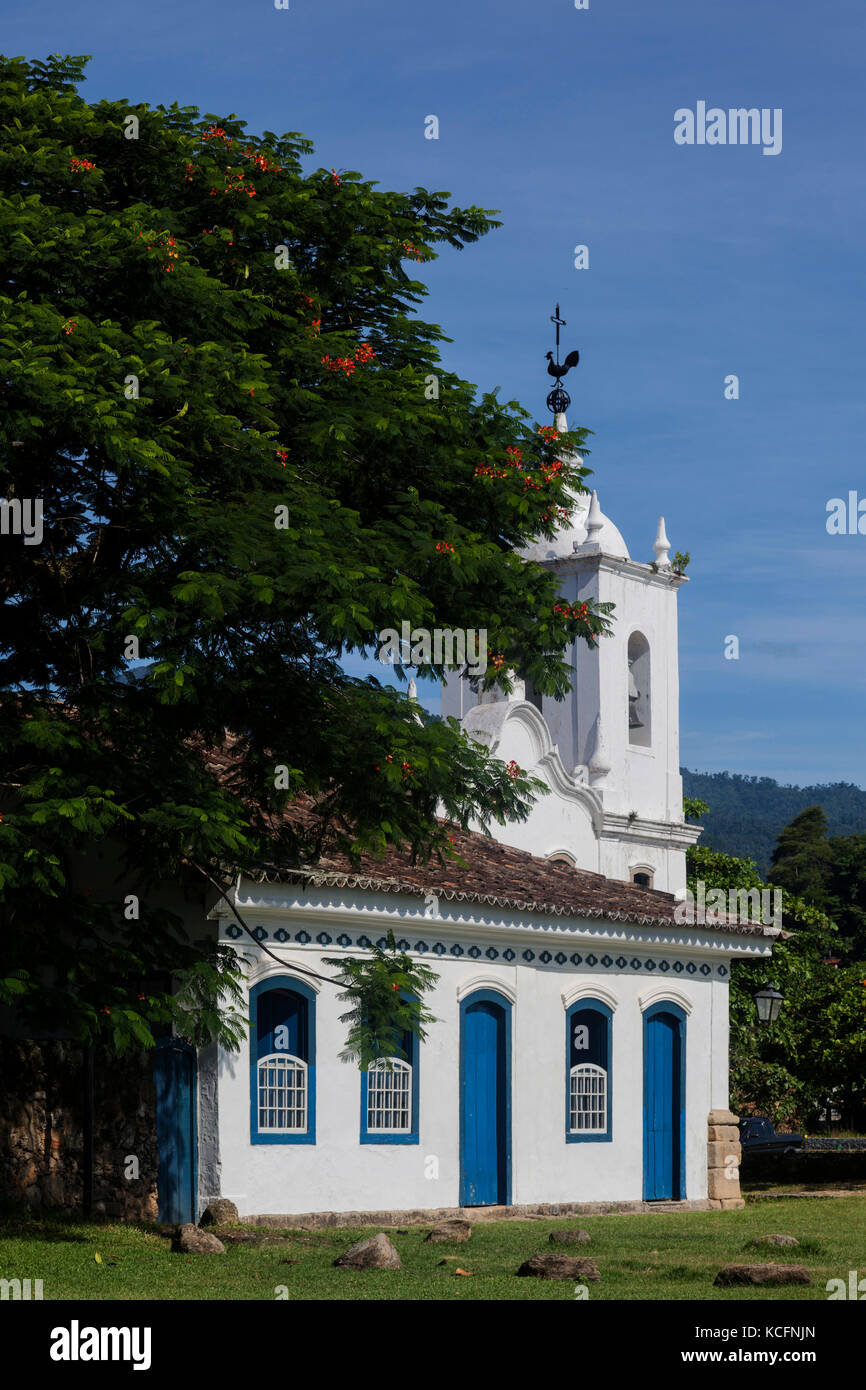 Capela de Nossa Senhora das Dores, church in Paraty, State of Rio de Janeiro, Brazil, South America Stock Photo