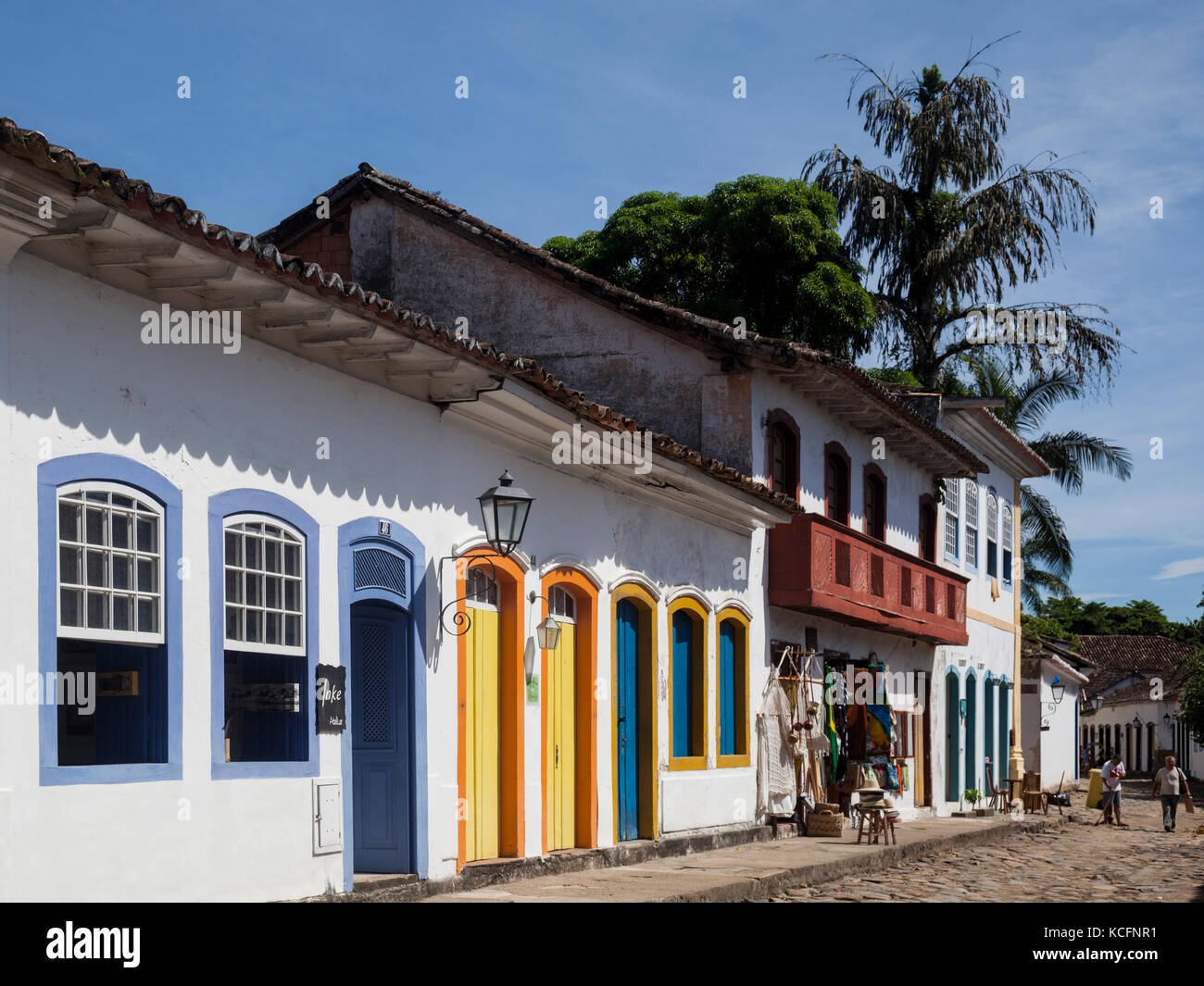 Colonial architecture in Paraty, State of Rio de Janeiro, Brazil, South America Stock Photo