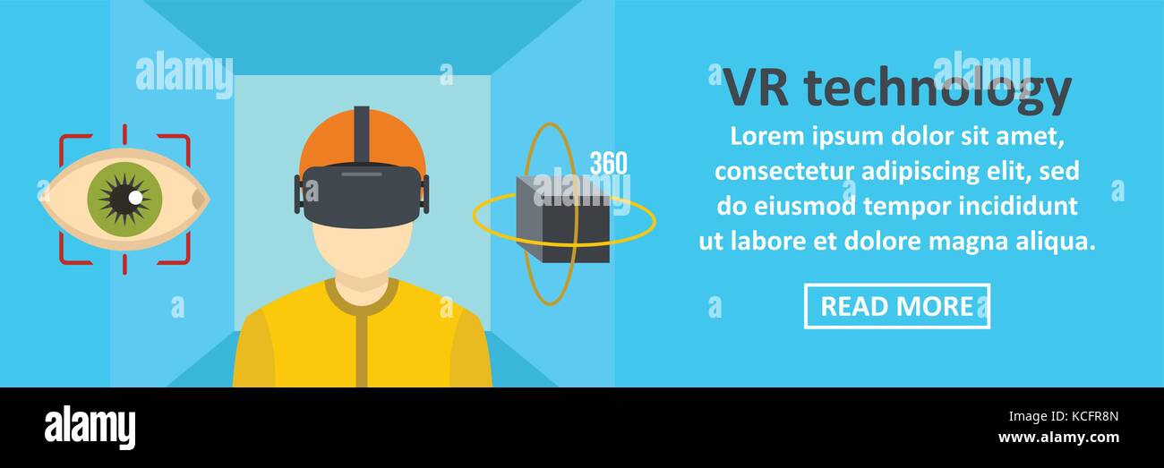 Vr technology banner horizontal concept Stock Vector Image & Art - Alamy