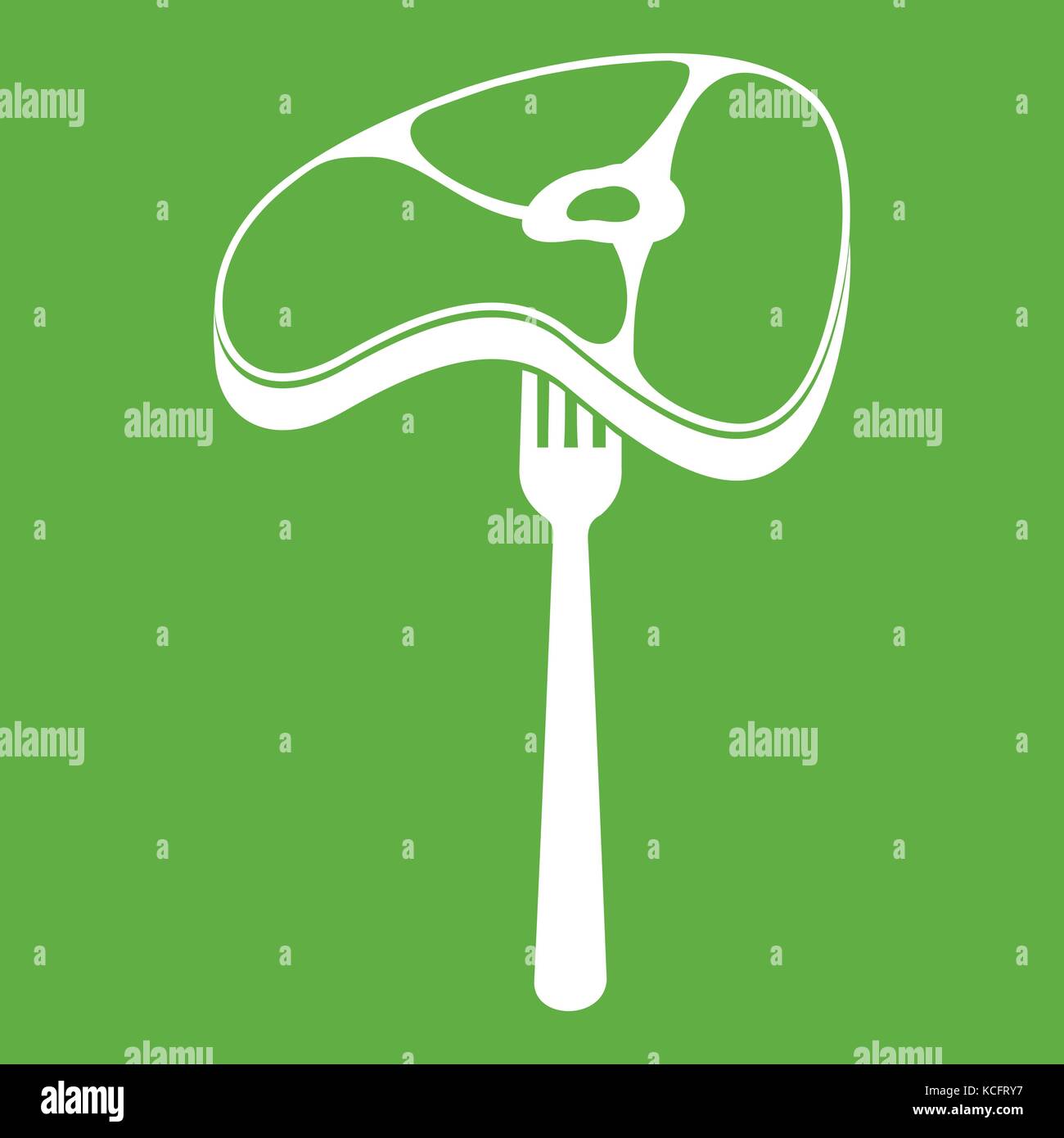 Steak icon green Stock Vector Image & Art - Alamy