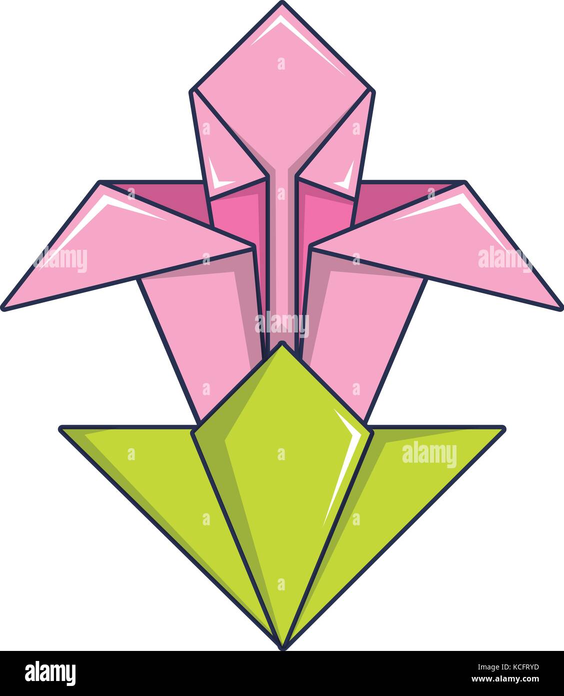 Origami flower icon, cartoon style Stock Vector Image & Art Alamy