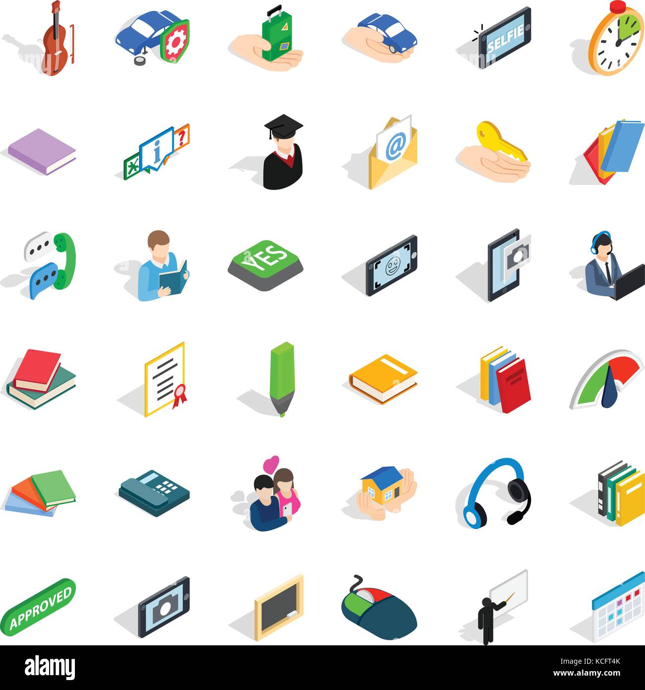 Blackboard icons set, isometric style Stock Vector Image & Art - Alamy