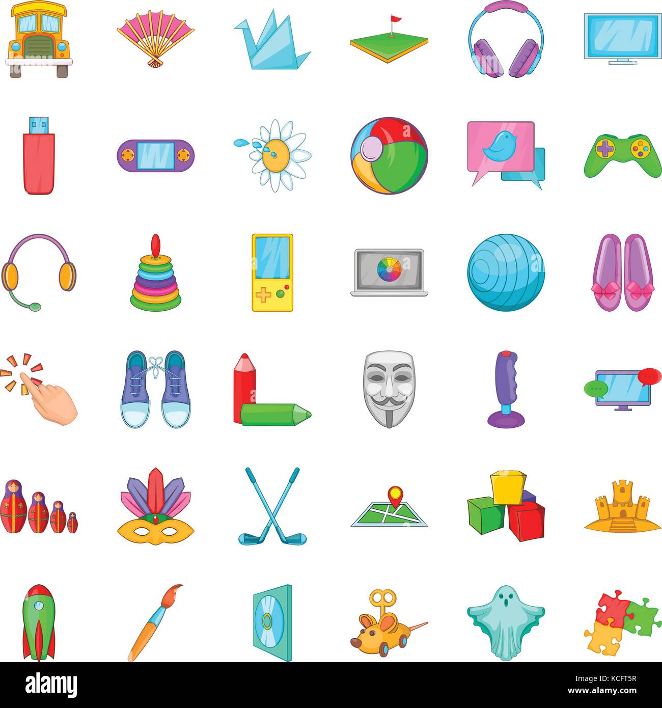 Garden icons set, cartoon style Stock Vector Image & Art - Alamy