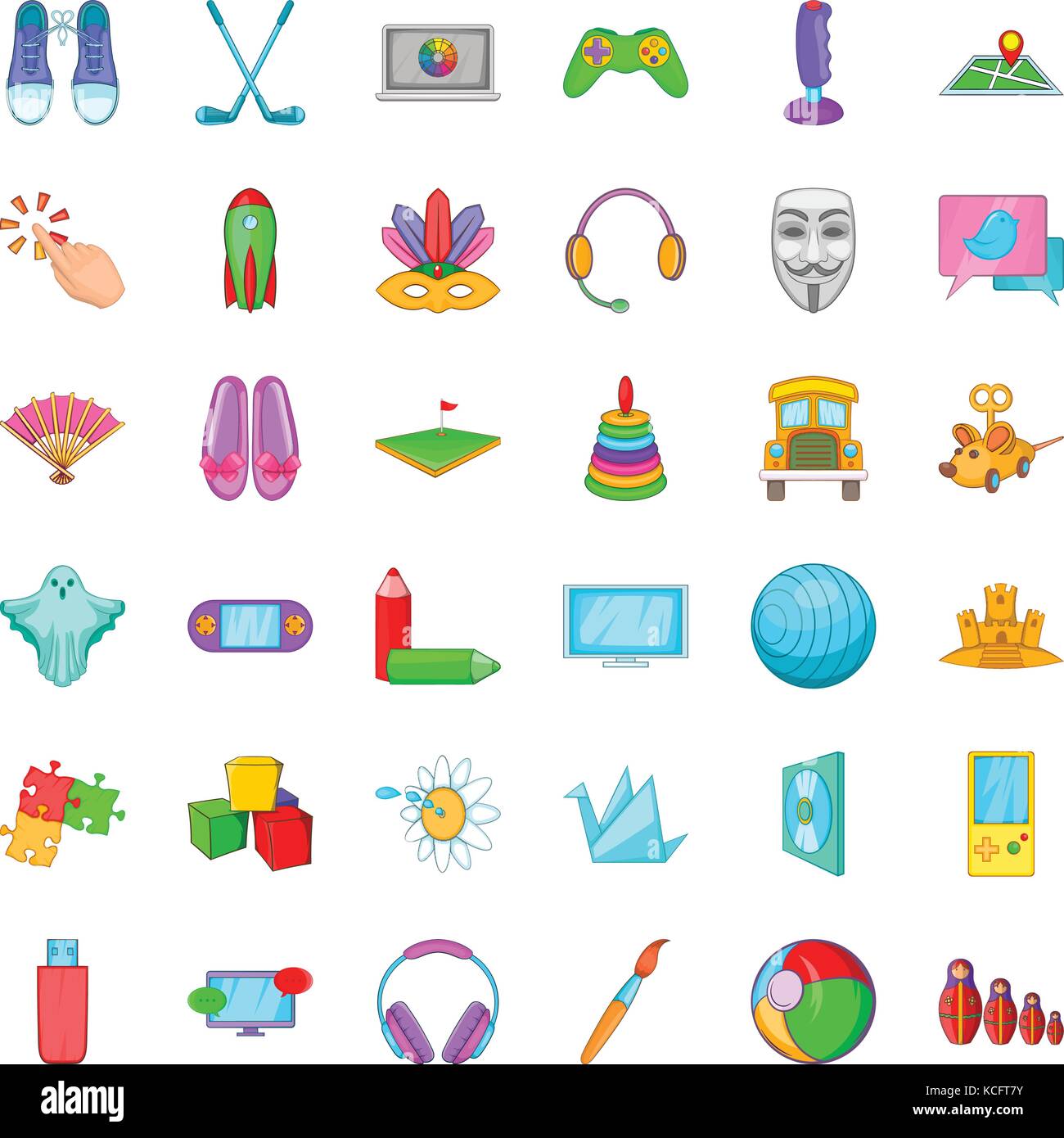 Park icons set, cartoon style Stock Vector Image & Art - Alamy