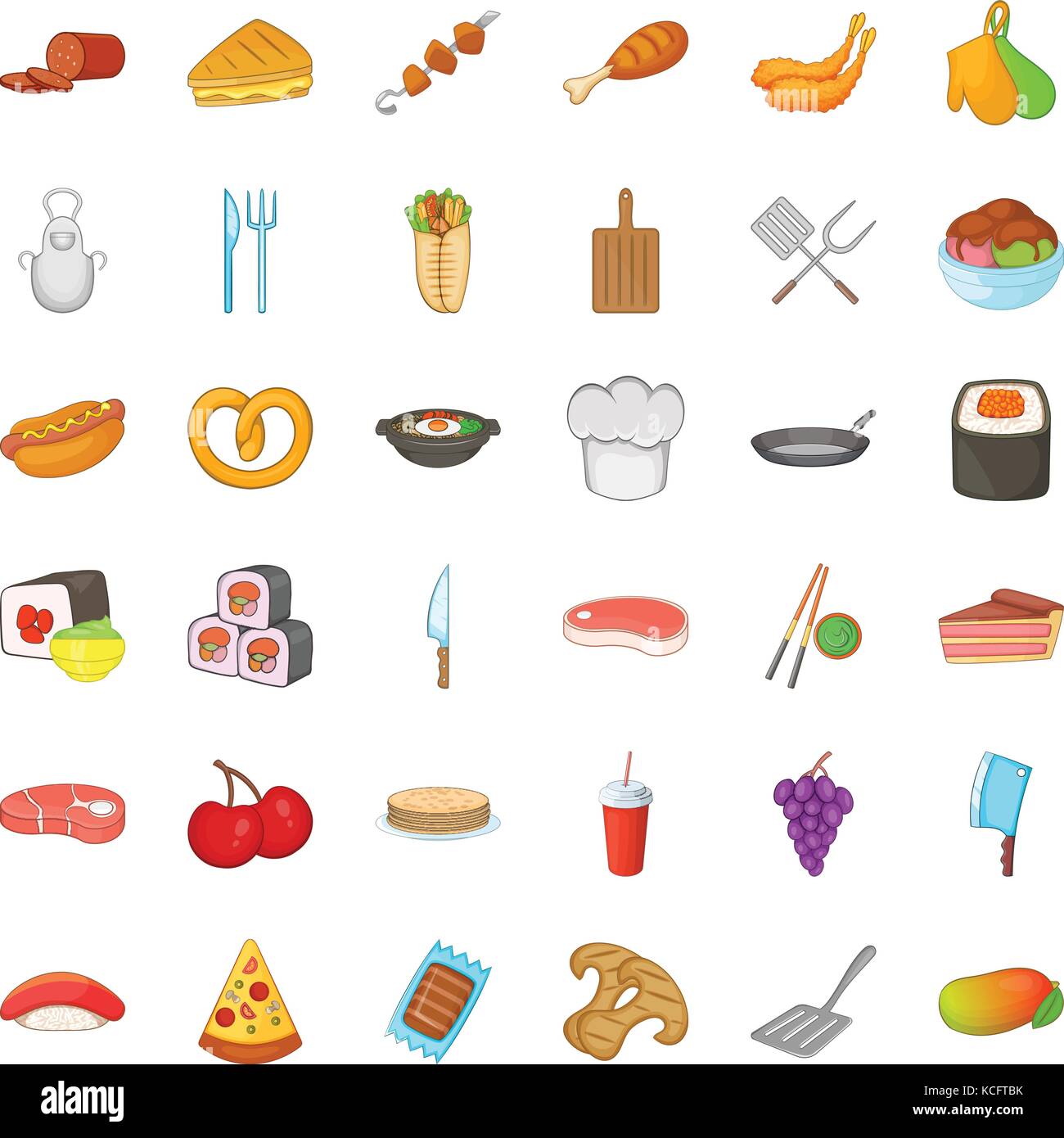 Pretzel icons set, cartoon style Stock Vector Image & Art - Alamy