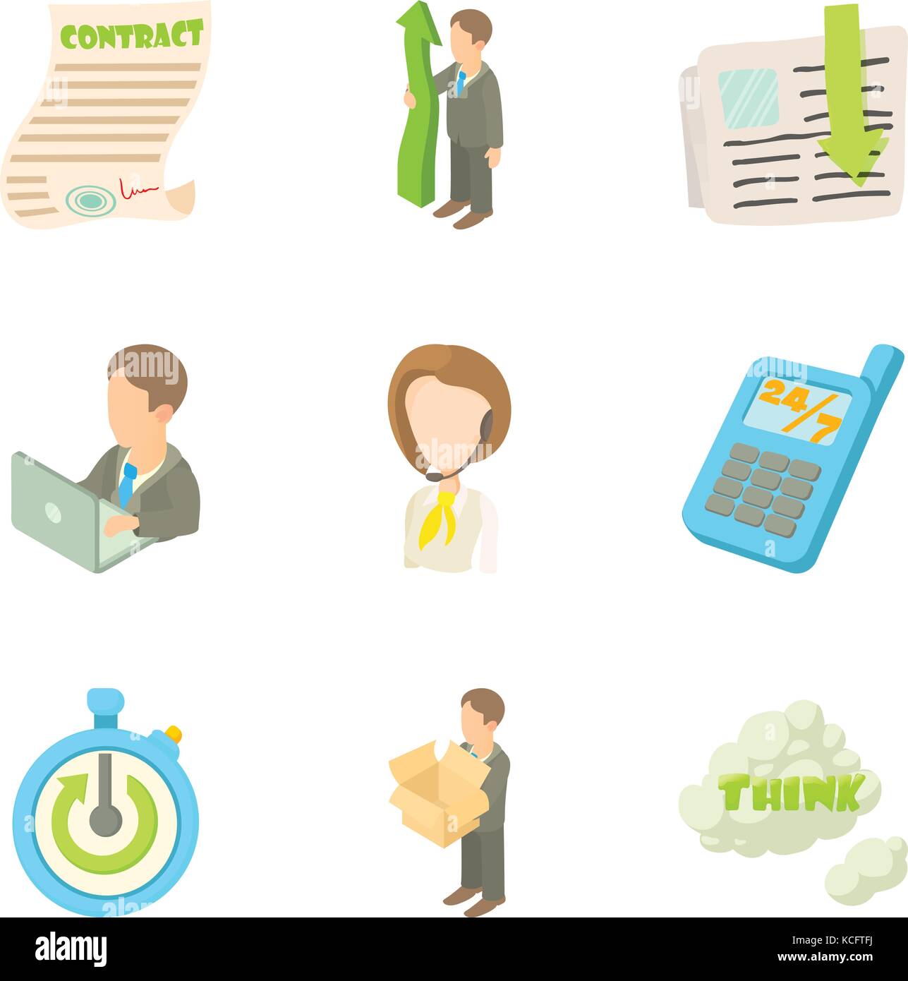 Team icons set, cartoon style Stock Vector Image & Art - Alamy