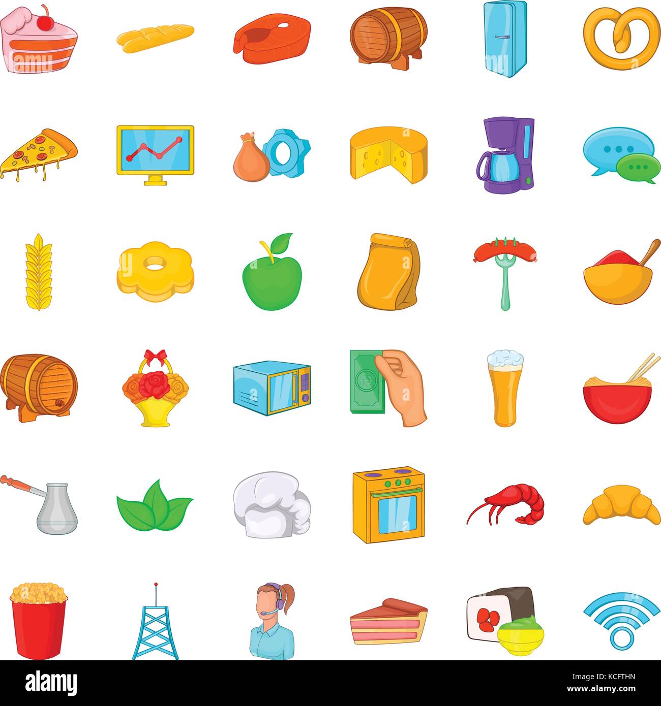 Delivery icons set, cartoon style Stock Vector Image & Art - Alamy