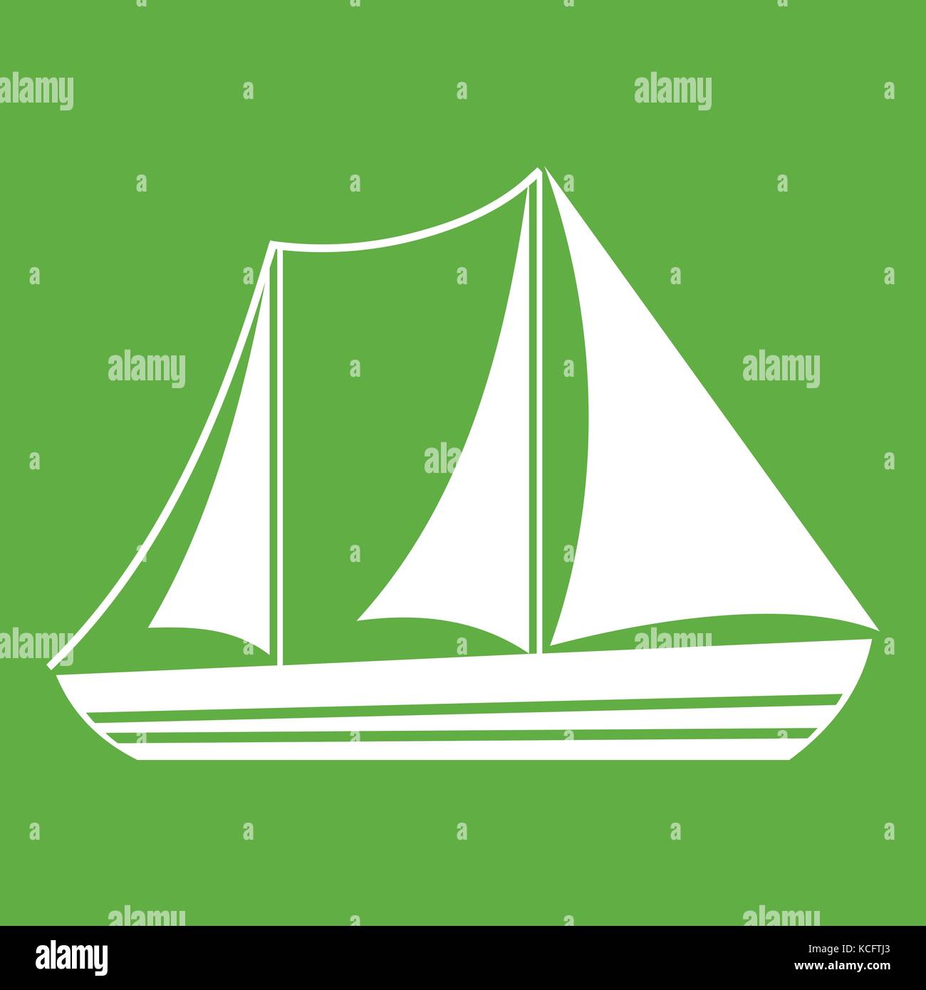 Yacht icon green Stock Vector Image & Art - Alamy