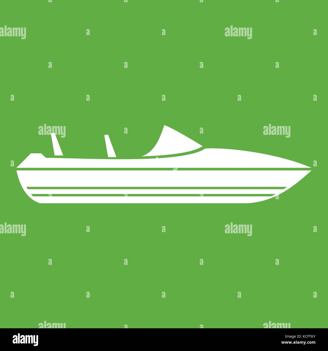 Little powerboat icon green Stock Vector Image & Art Alamy