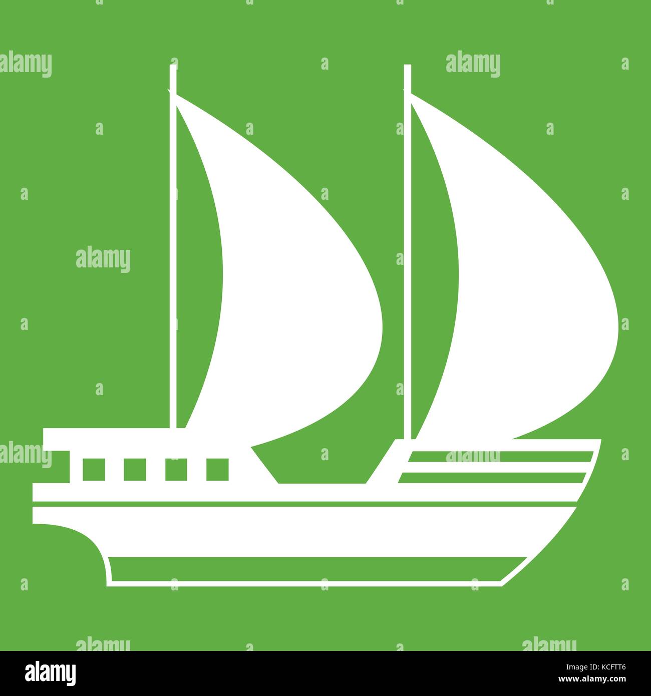 Big yacht icon green Stock Vector Image & Art - Alamy