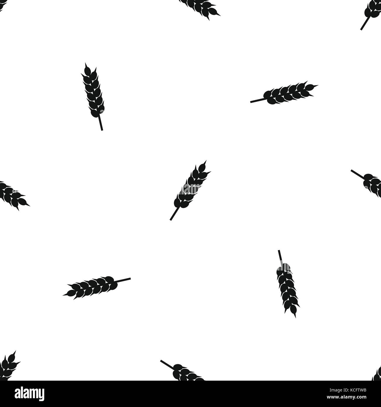 Dried wheat ear pattern seamless black Stock Vector Image & Art - Alamy