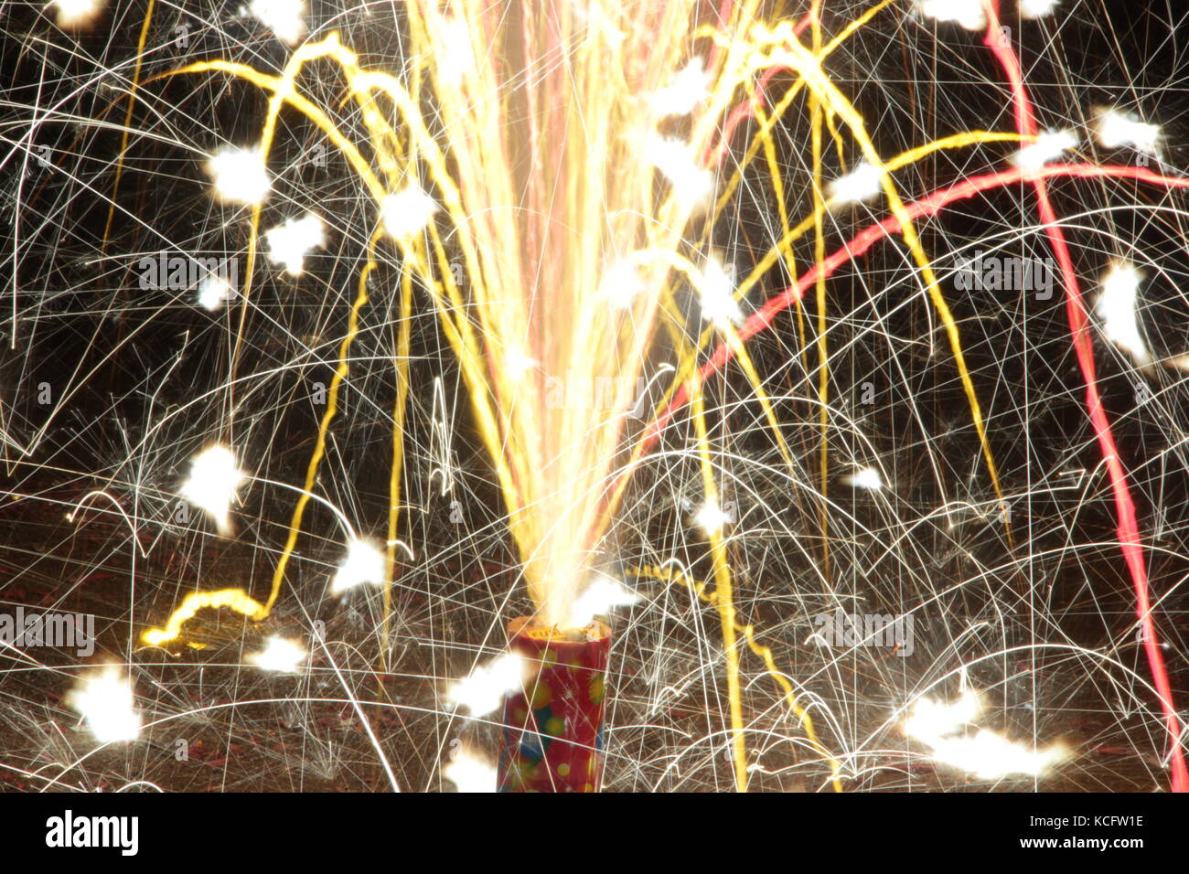 Multiple Exposure Firework Fireworks Extended Exposure Stock Photo - Alamy