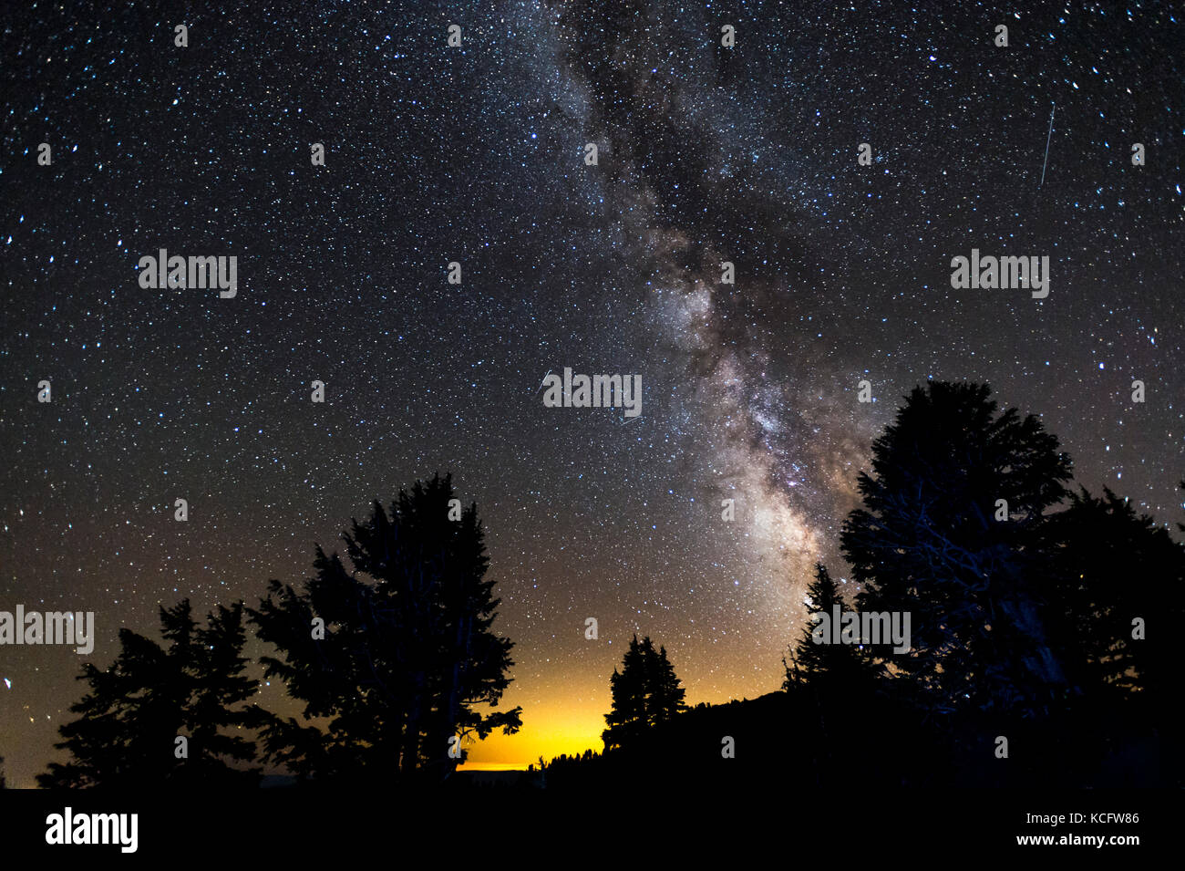 Milky Way, Lassen National Park, California, USA Stock Photo