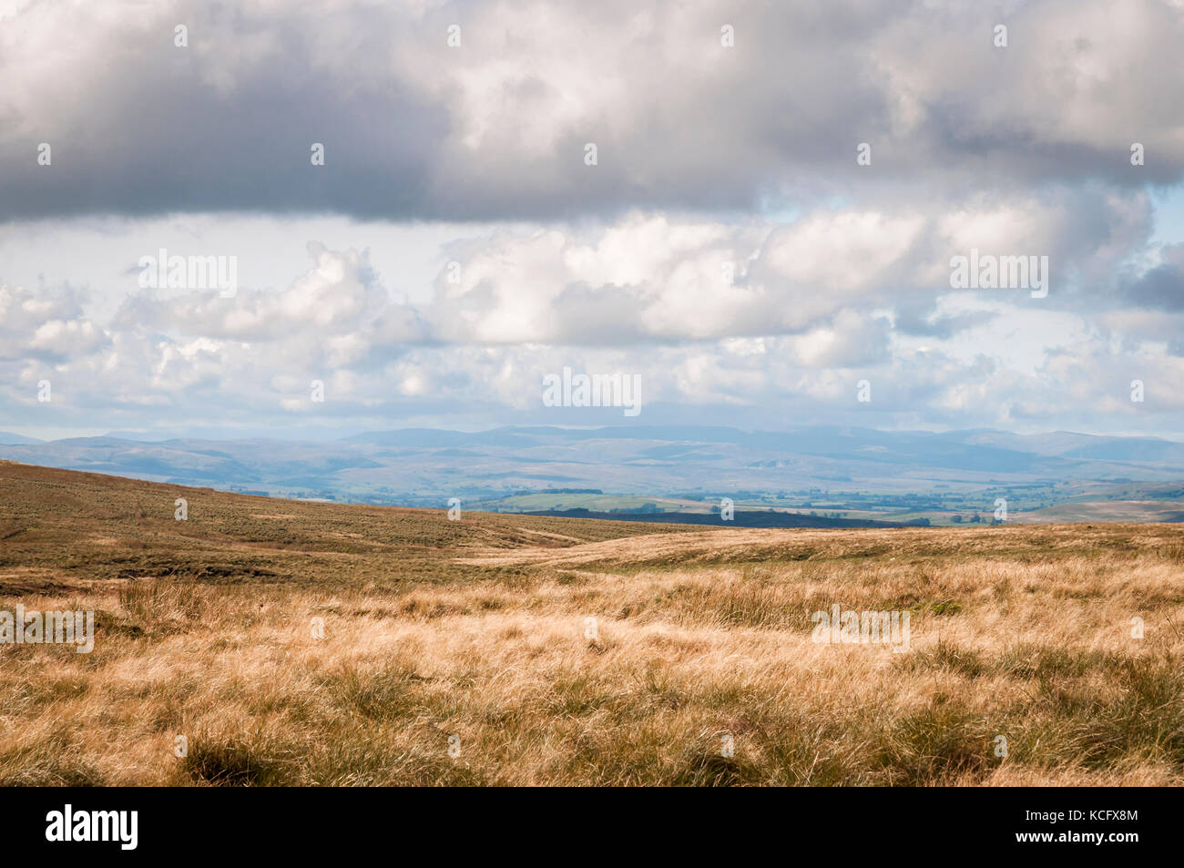 Looking over Nateby Common towards the Cumbrian Fells, England Stock ...