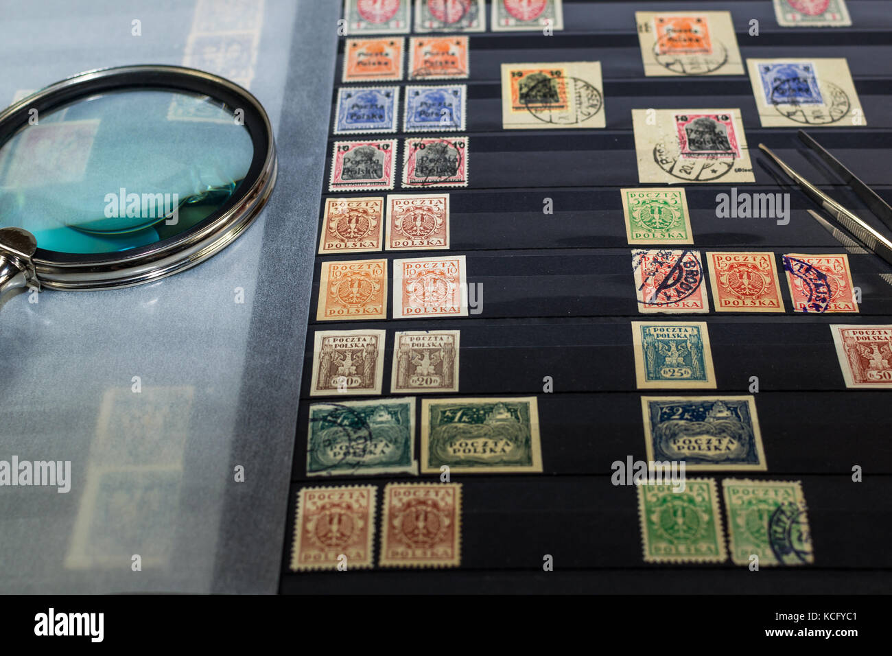 Collection of postage stamps Stock Photo Alamy
