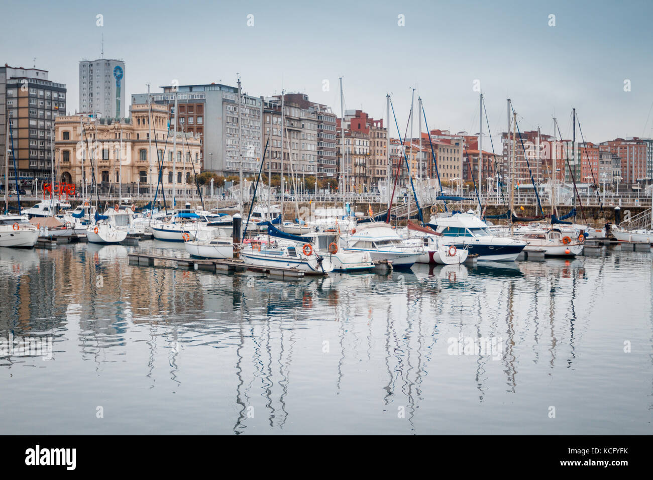 Port of Gijon, Asturias, Spain Stock Photo