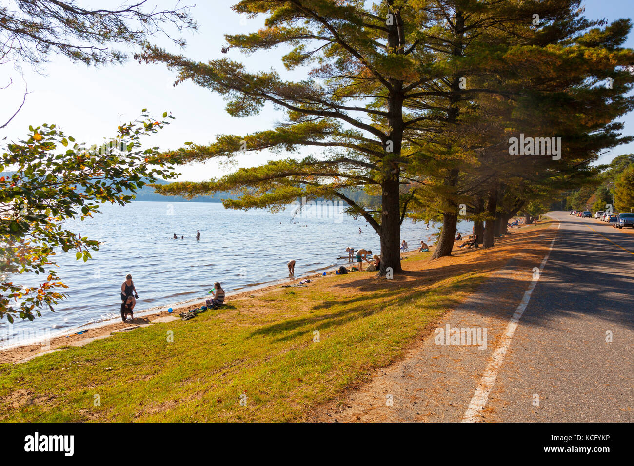 Canada,Ontario,Huntsville,Dwight, Dwight Beach sommer playground in