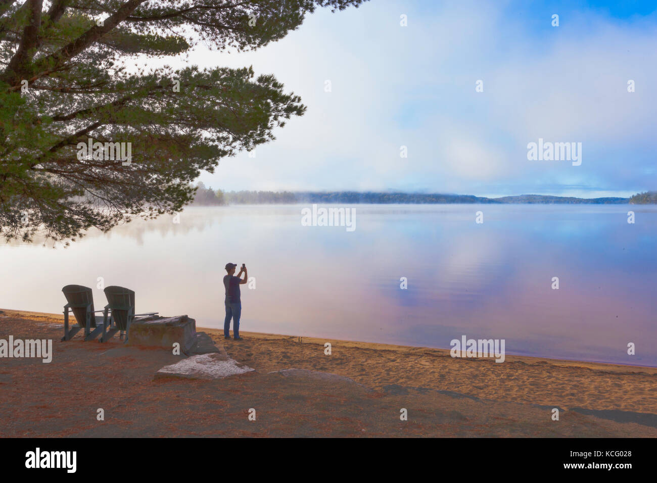 Sunrise at Canada,Ontario,Huntsville,Dwight, Dwight Beach sommer