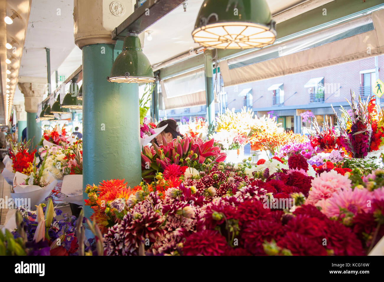 Flowers for sale at Public Market Center farmers market Pike Place