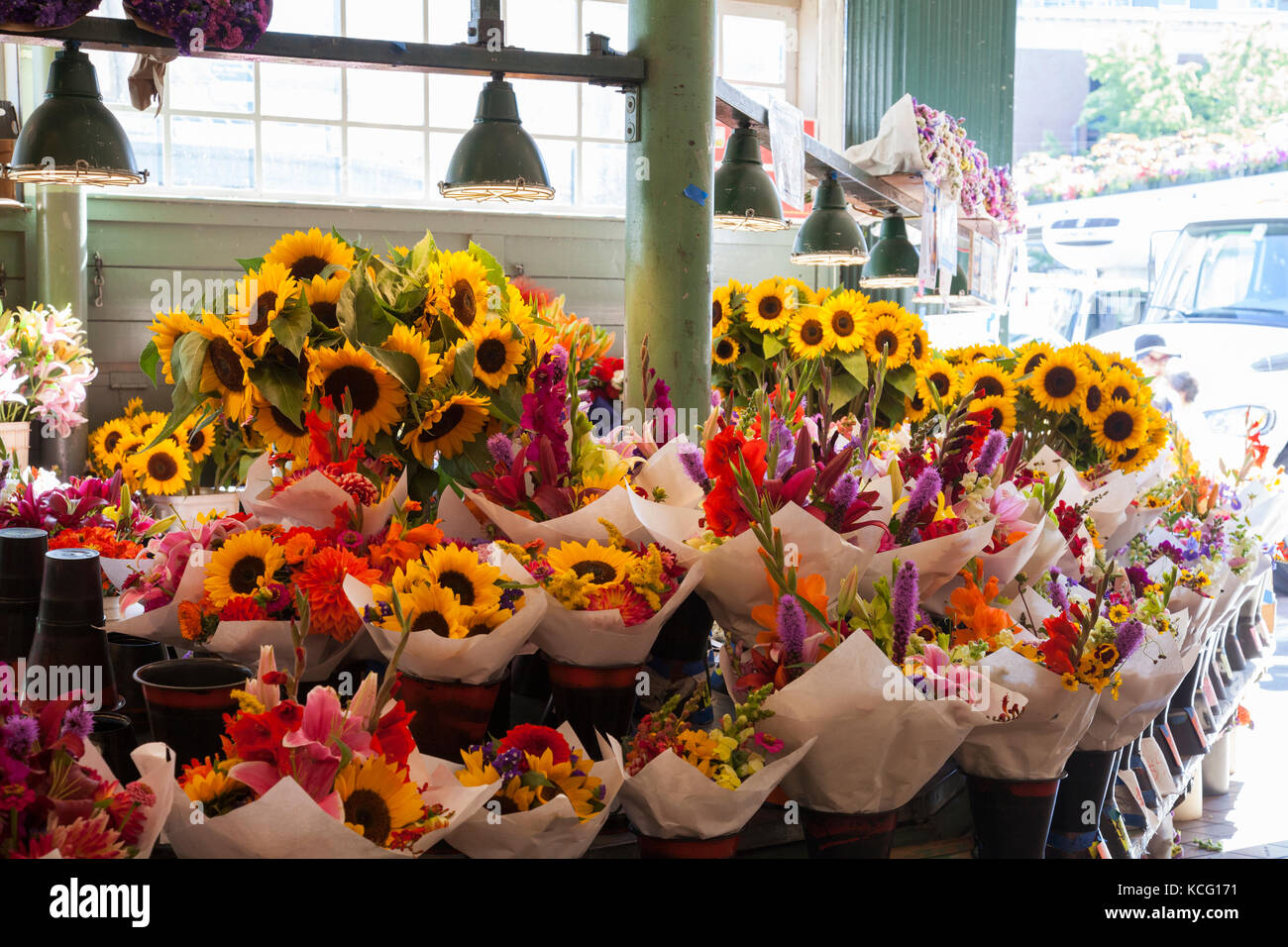 Flowers for sale at Public Market Center farmers market Pike Place