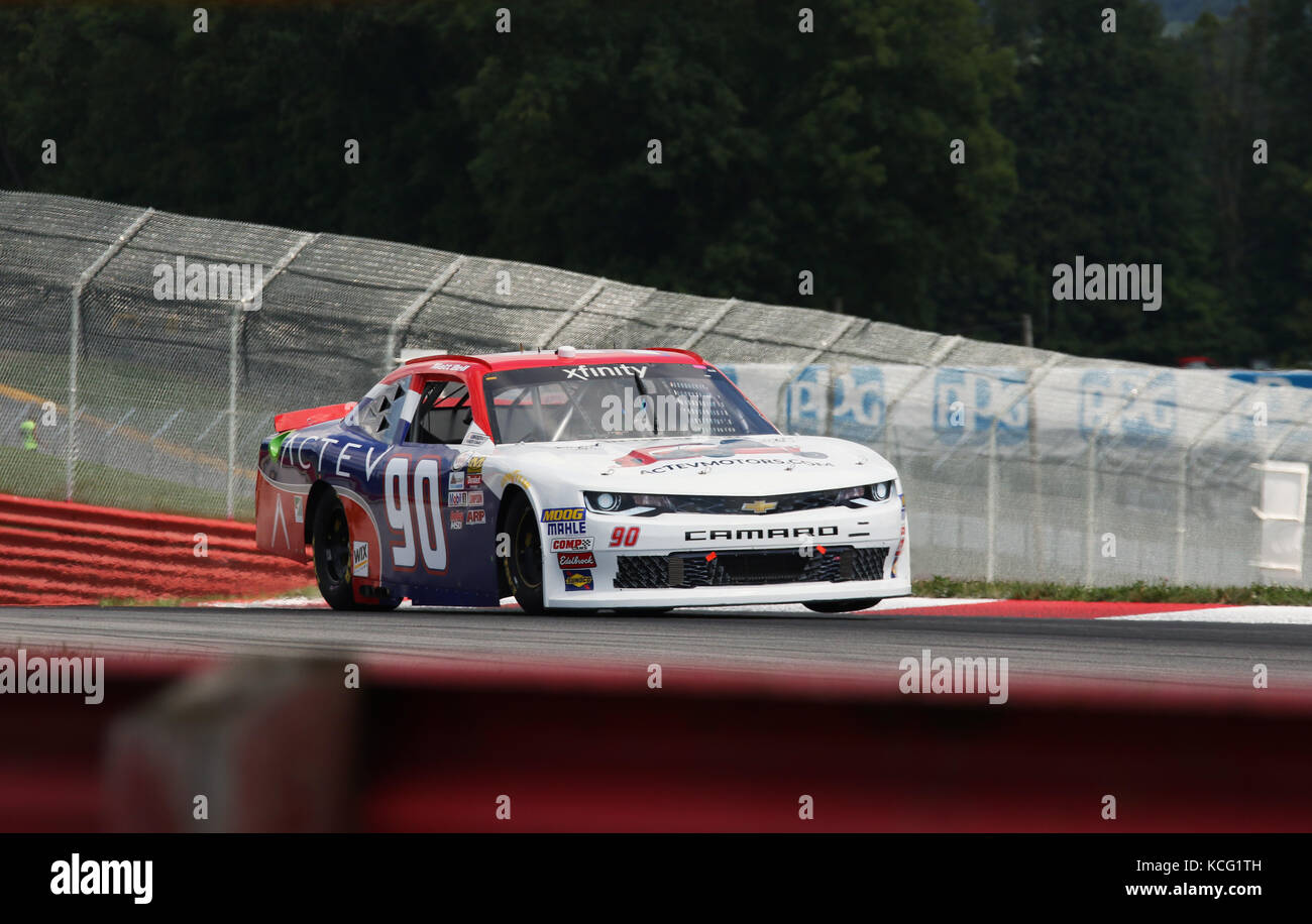Curb hopping. Matthew Bell. Car 90. NASCAR XFINITY Qualifying session ...