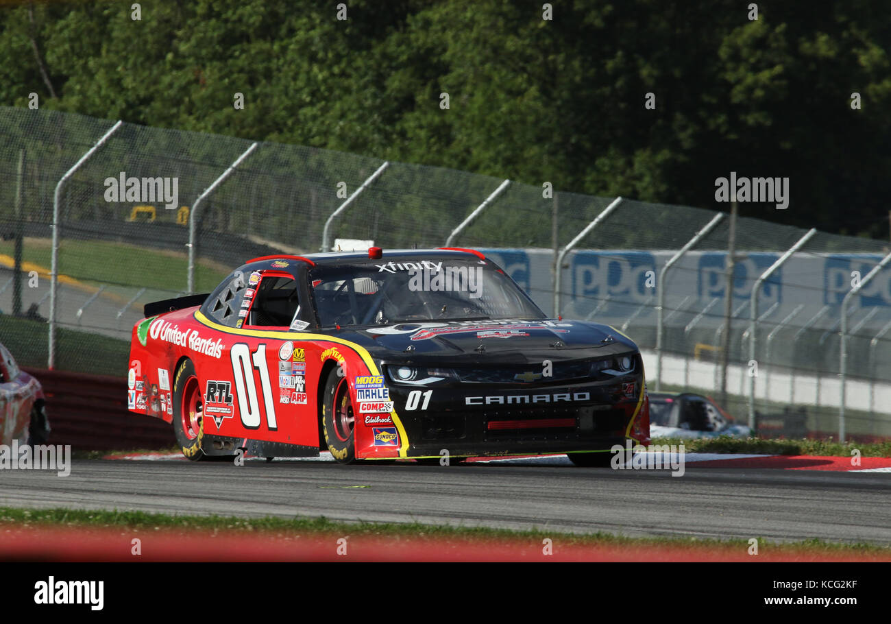 Sheldon Creed. Car 01. NASCAR XFINITY Race. Mid-Ohio Sports Car Course. Lexington, Mansfield, Ohio, USA. Stock Photo