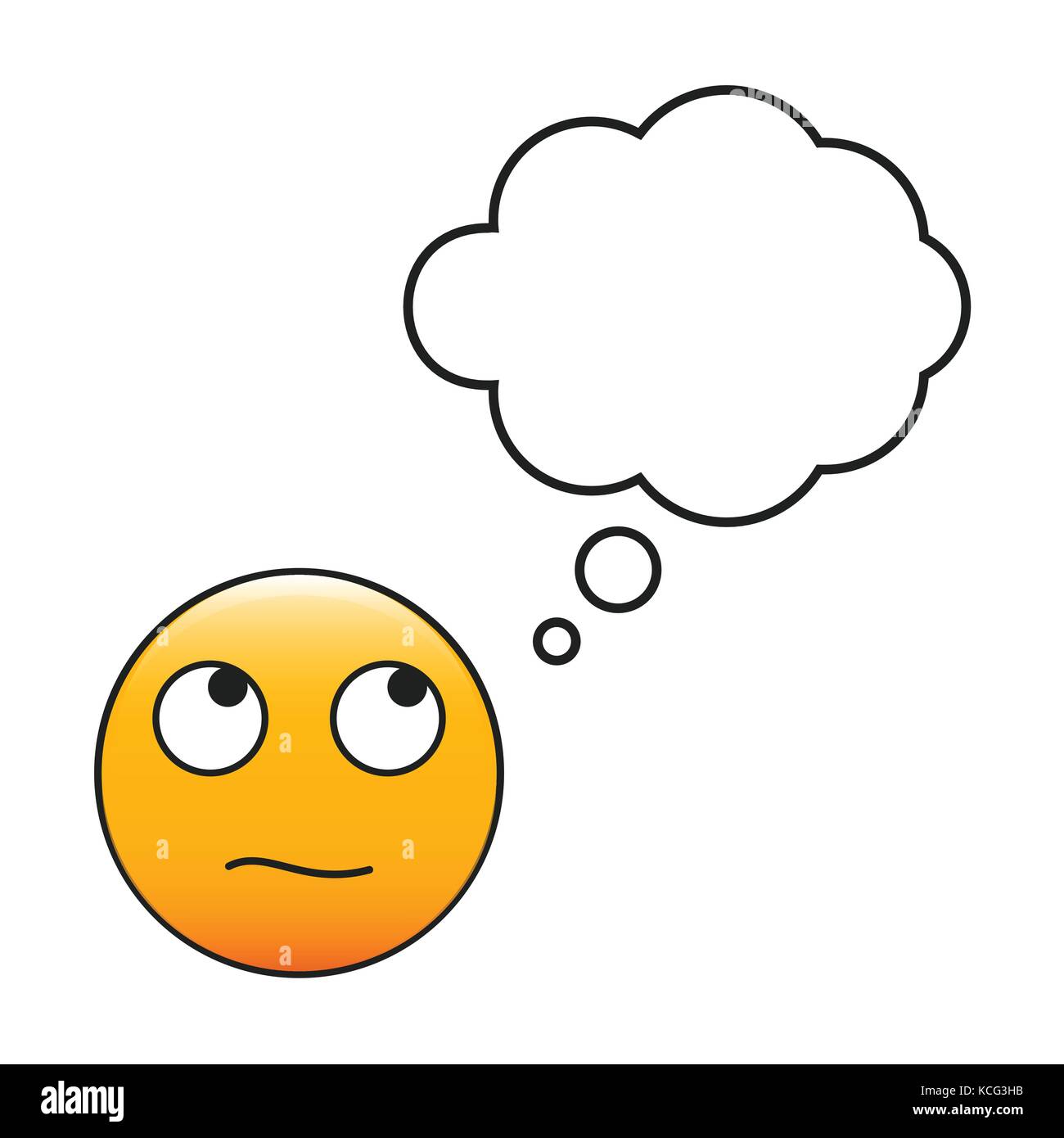 Think Emoji Clipart Hd PNG, Thinking And Thinking Emoji, Thinking, Idea,  Emoticons PNG Image For Free Download