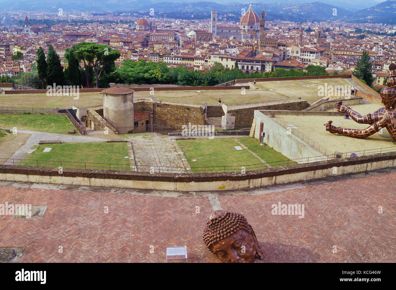 View of Florence from Forte Belvedere Italy Stock Photo