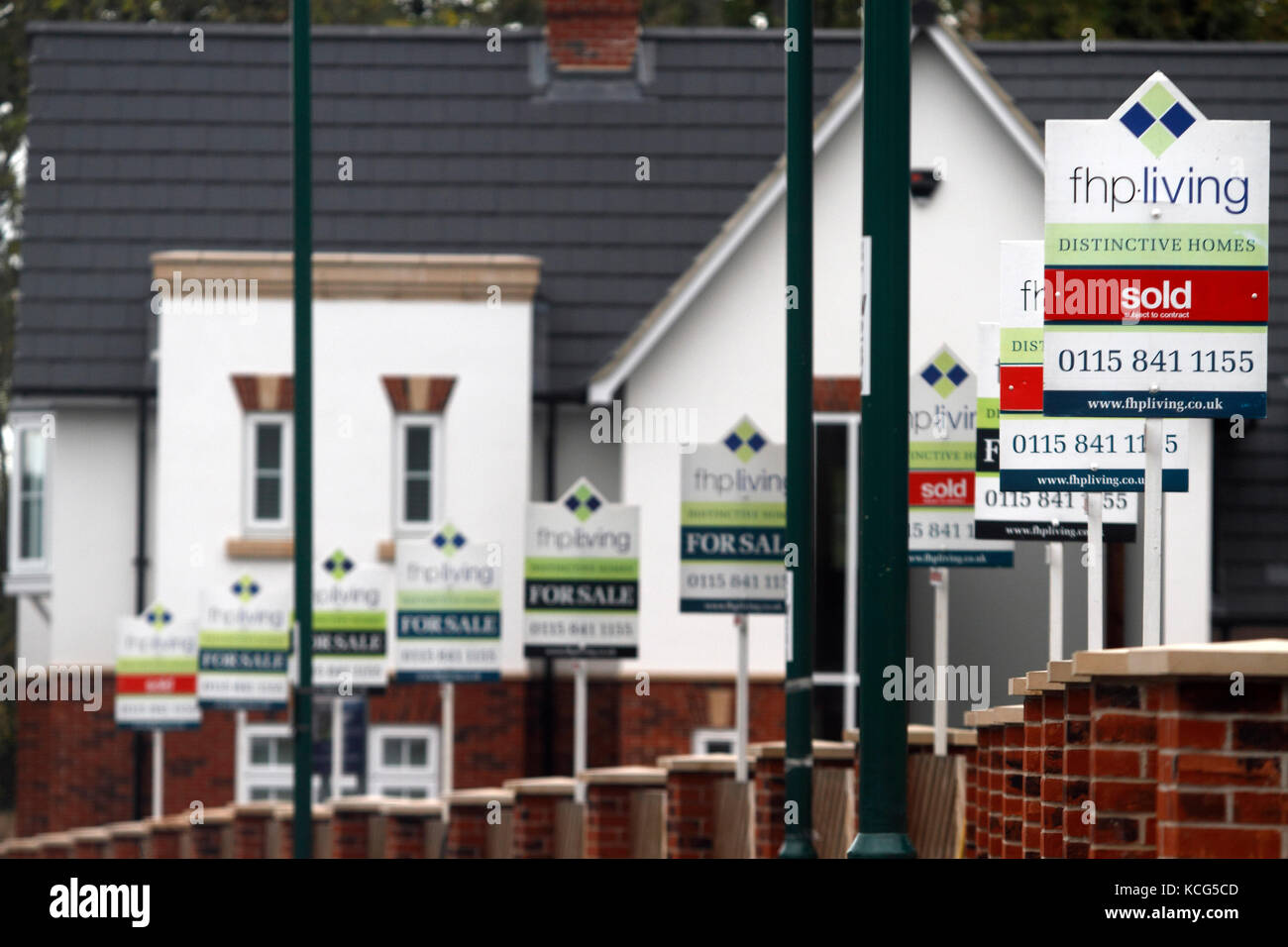 A dozen for sale and sold signs along Woodborough Road, Nottingham NG3