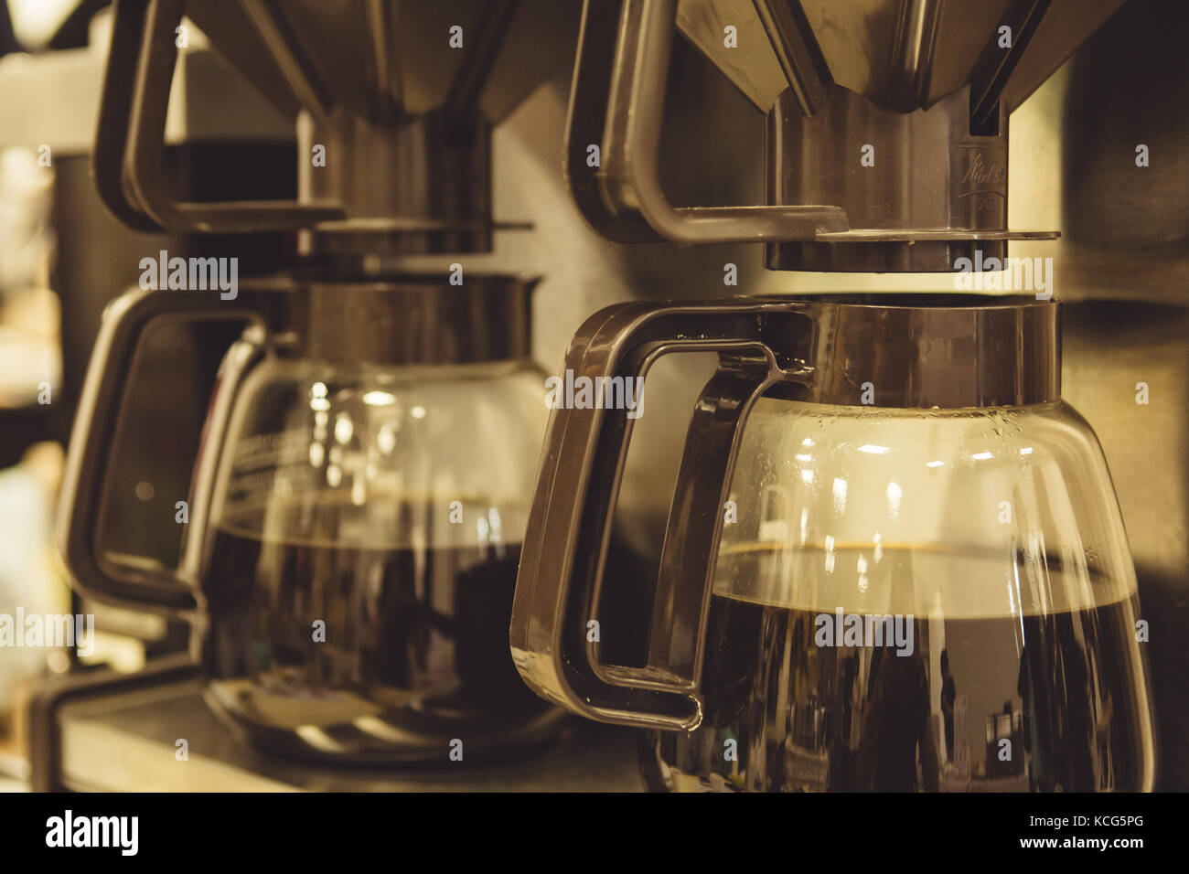 Coffee makers with filters Stock Photo Alamy