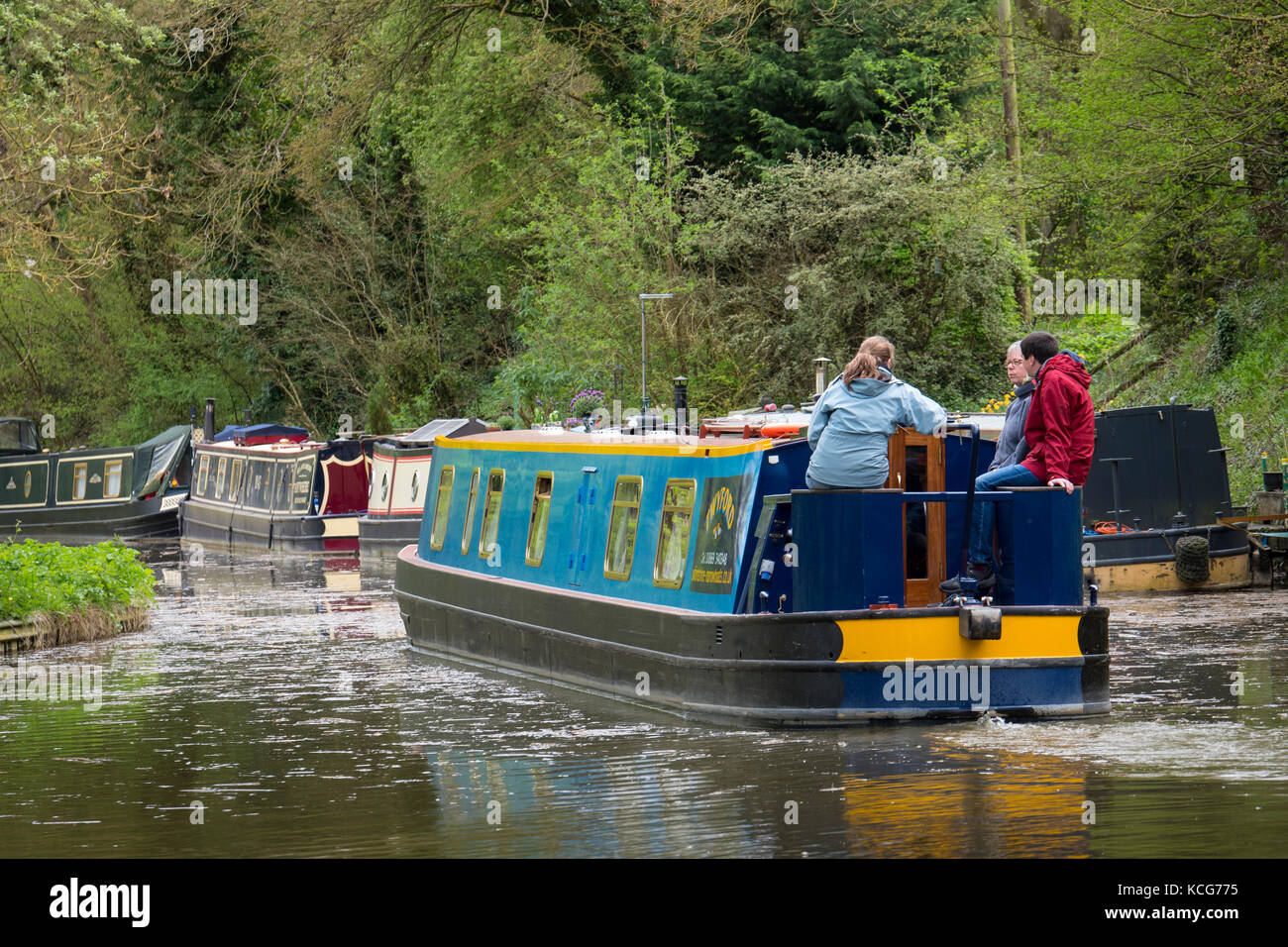 Canal boating Oxford Canal Oxfordshire England Stock Photo