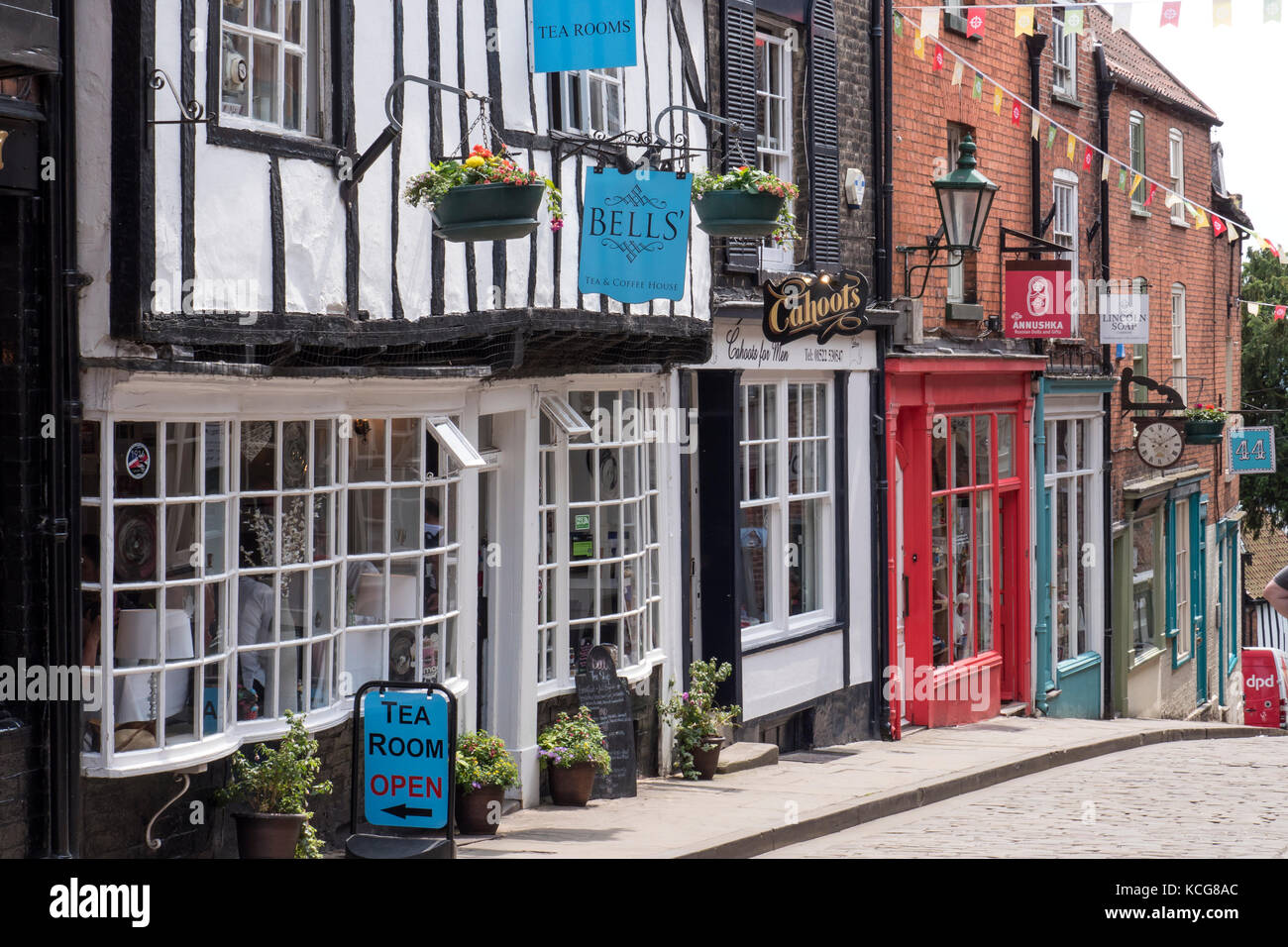 Tea Rooms Steep Hill Lincoln Lincolnshire England Stock Photo Alamy