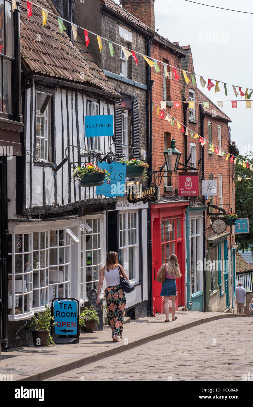 Tea Rooms Steep Hill Lincoln Lincolnshire England Stock Photo Alamy
