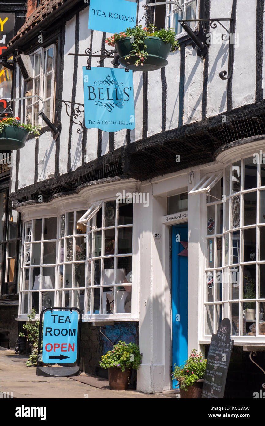 Tea Rooms Steep Hill Lincoln Lincolnshire England Stock Photo Alamy