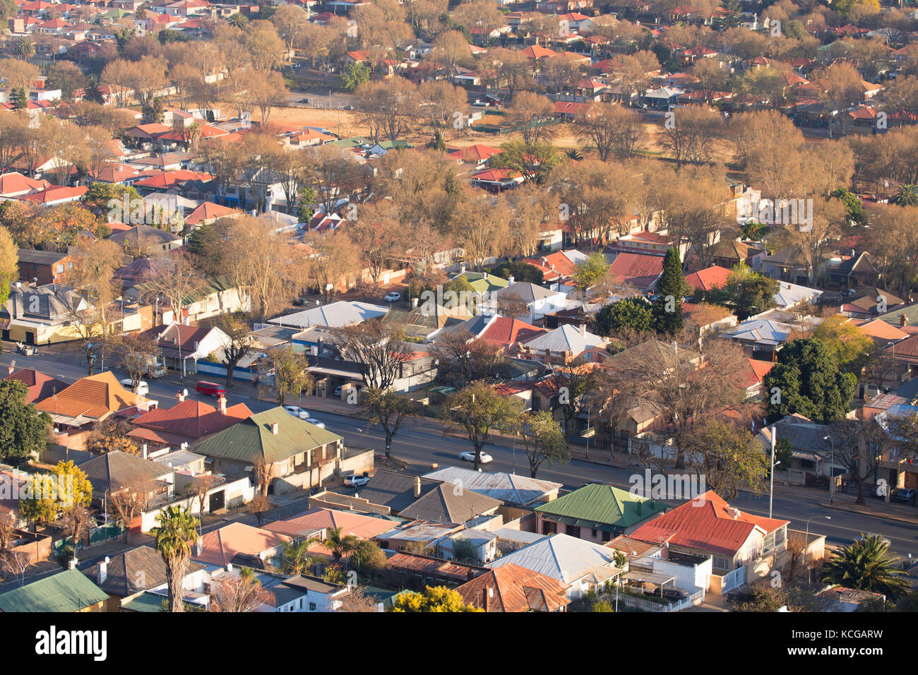 Houses in suburbs, Johannesburg, Gauteng, South Africa Stock Photo Alamy
