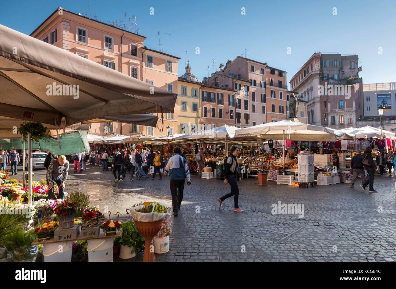 Campo De Fiori market, Rome, Italy. Stock Photo